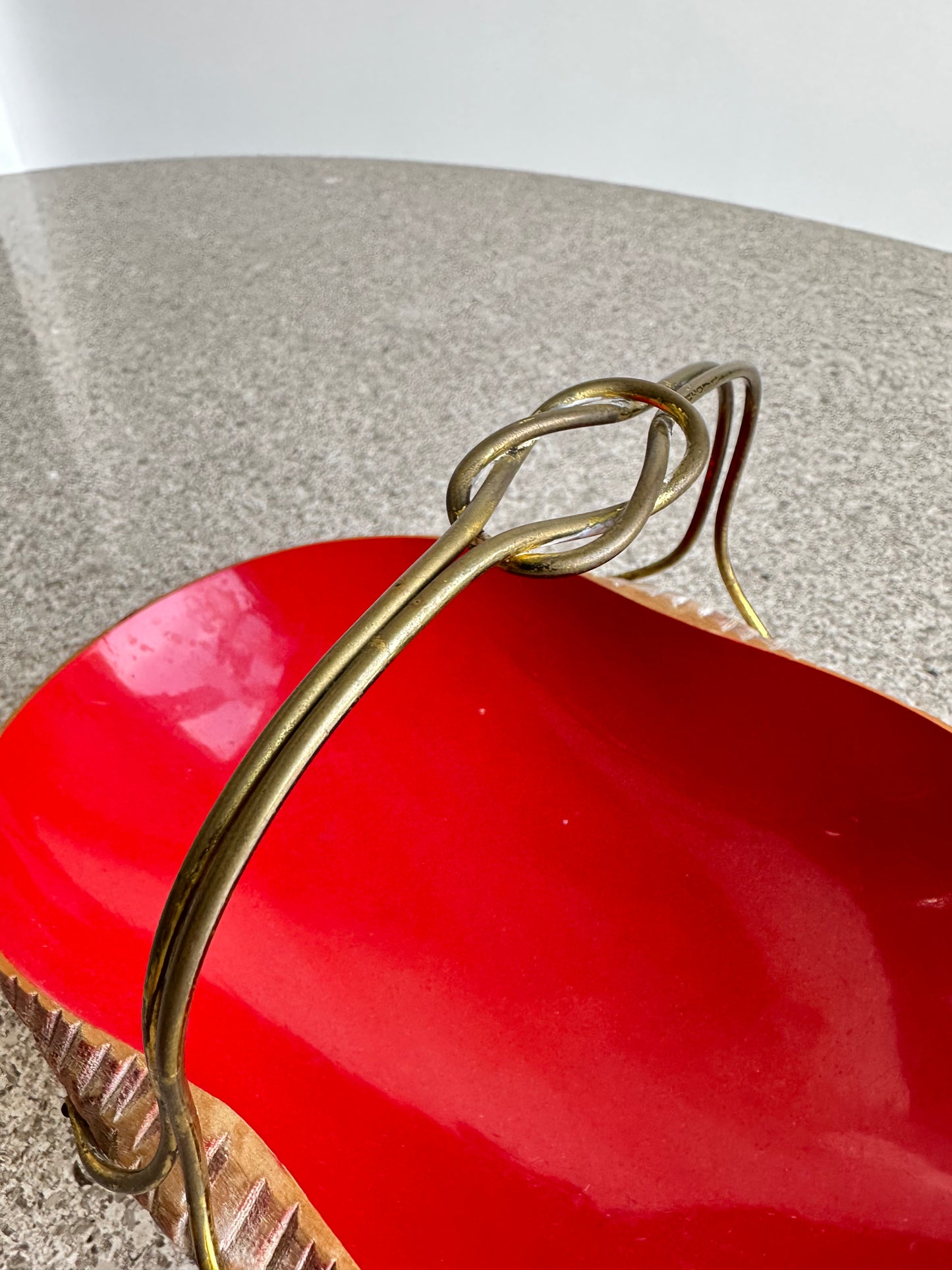 Aldo Tura for Macabo Cusano Hand Curved Thermos Bottle and Basket, 1950