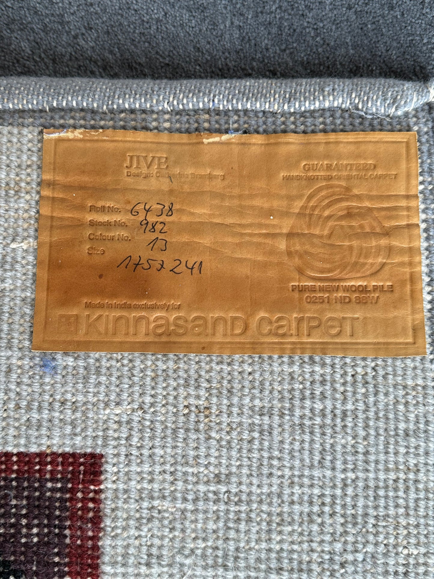 "Jive" by Catharina Dramborg for Kinnasand Post Modern Wool Carpet, 1990s