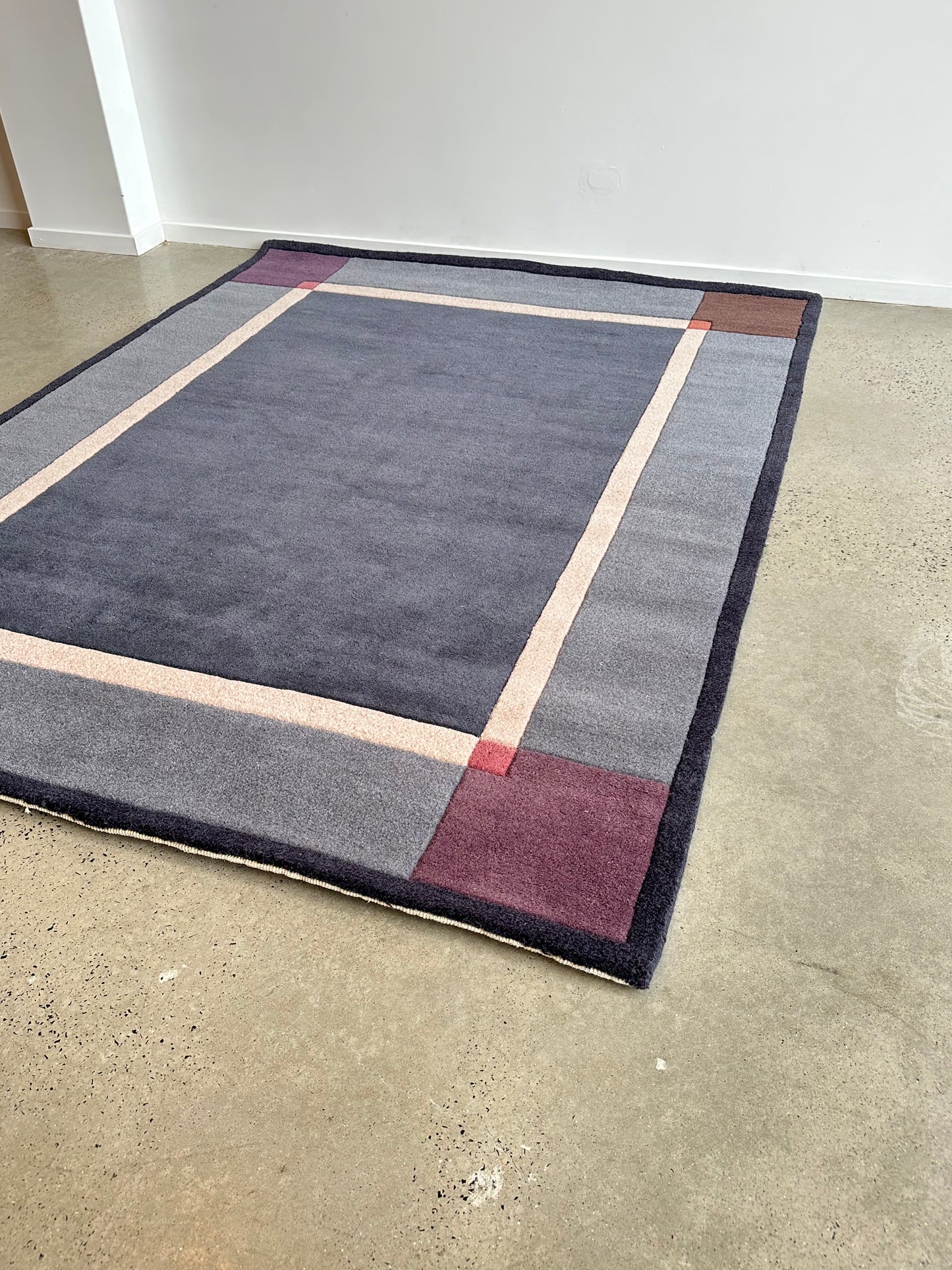 Ingrid Dessau for Kinnasand Post Modern Pure Wool Rug, 1990