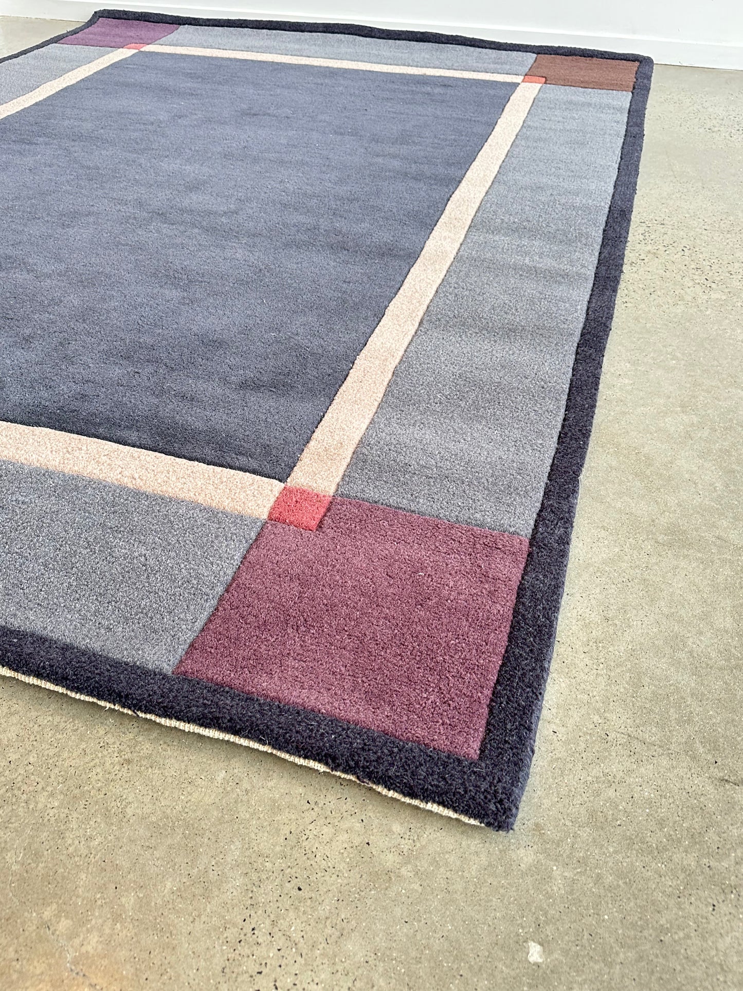 Ingrid Dessau for Kinnasand Post Modern Pure Wool Rug, 1990