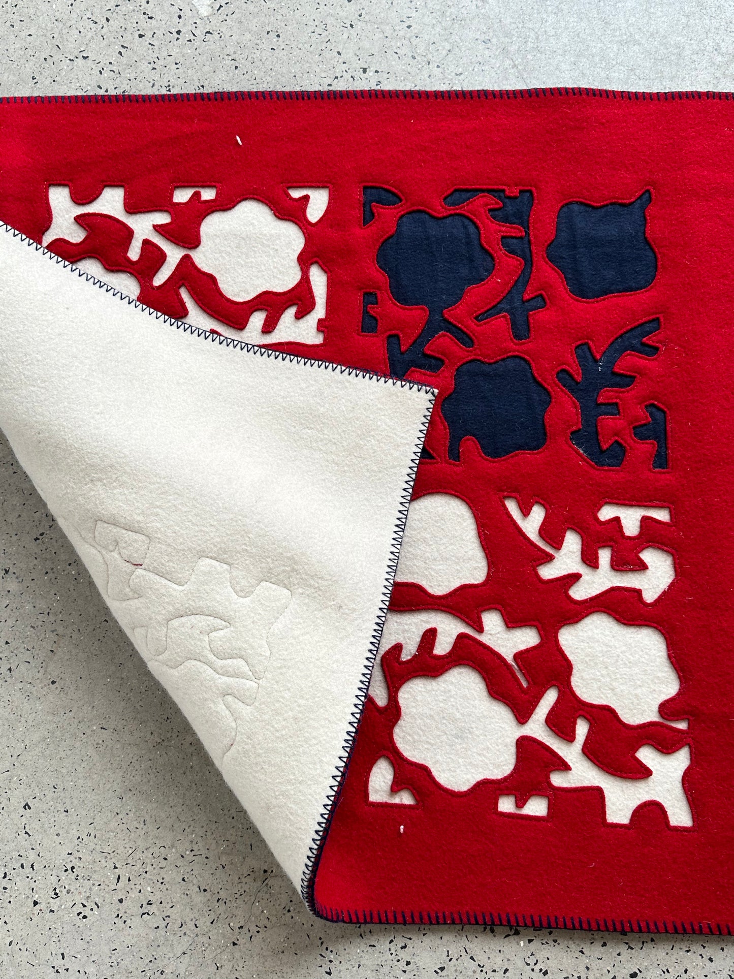 Italian Red Wool Rug with Floral Design by Paola Lenti, 1990s
