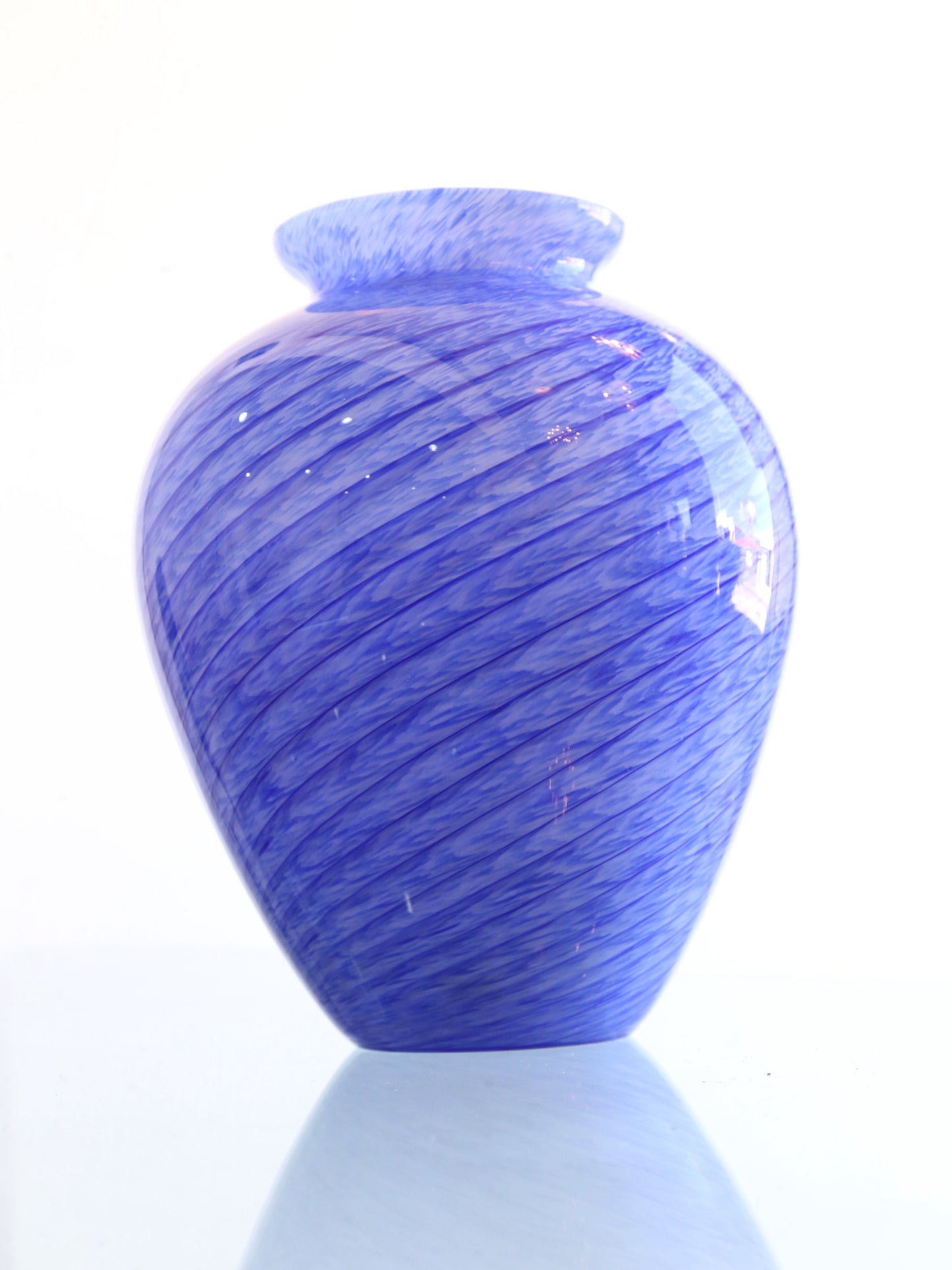 Italian Handmade Murano Glass Blue Vase 1960s