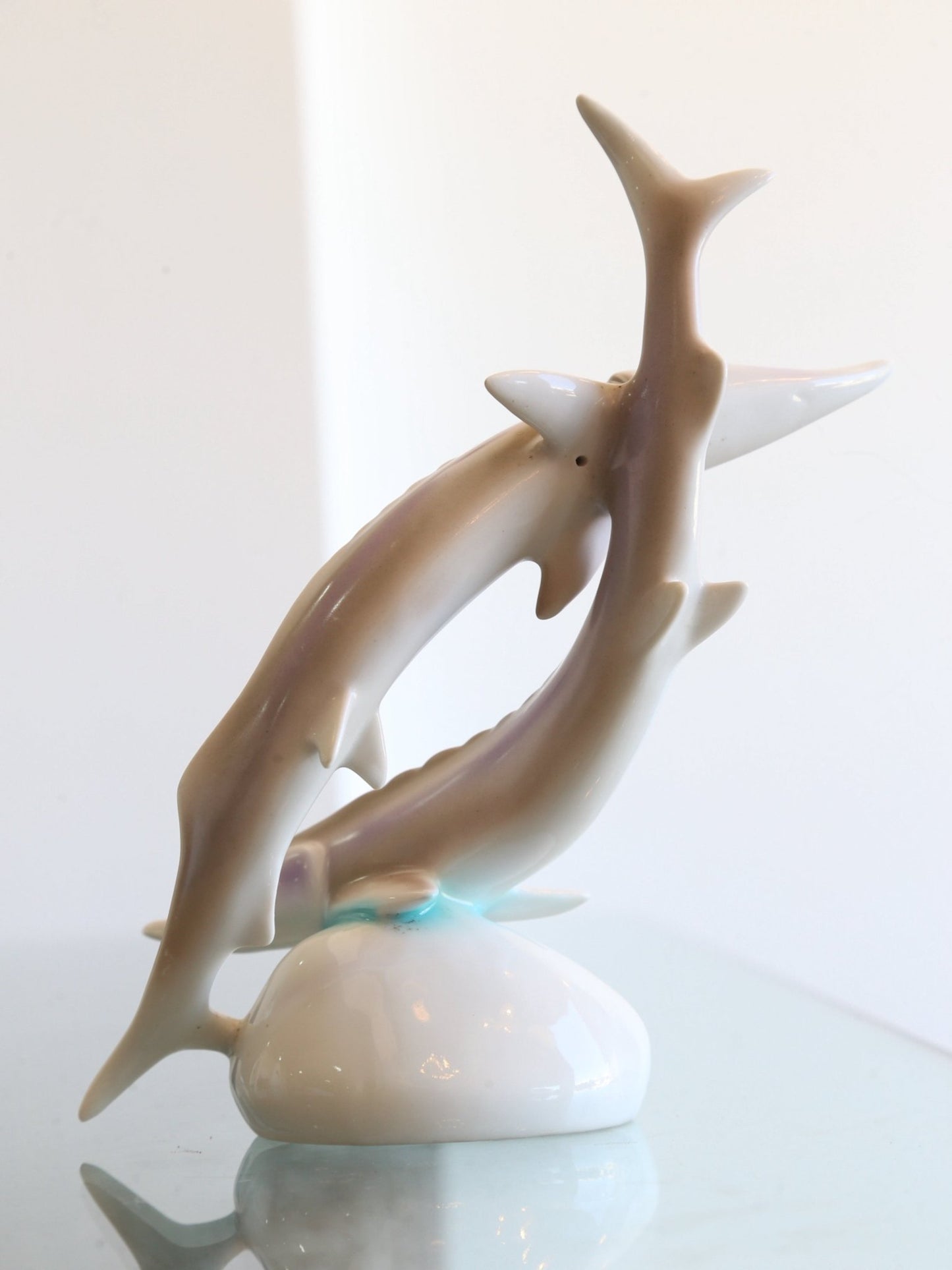 Grey, White and Blue Ceramic Sculpture, Hungary 1970s - Lumini Collections