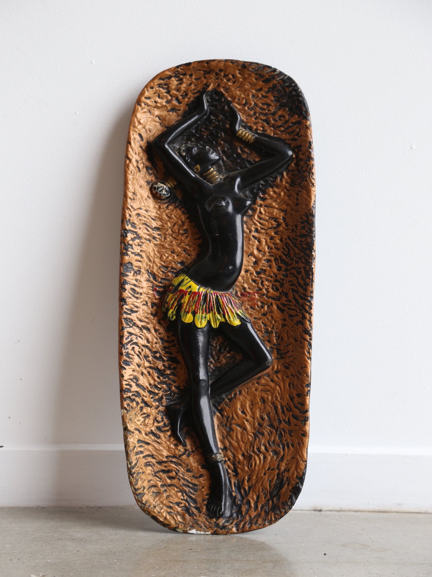 Italian African Women Wall Plaster 1950s