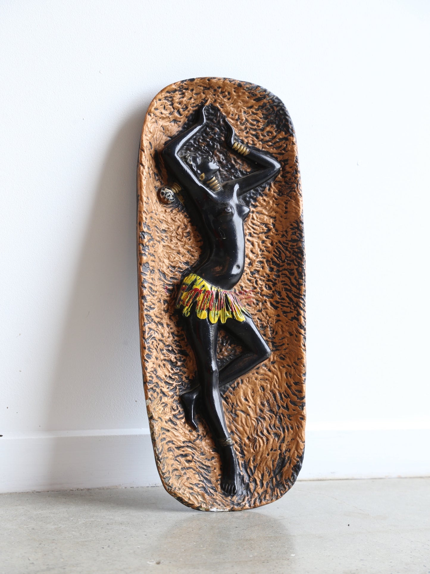 Italian African Women Wall Plaster 1950s