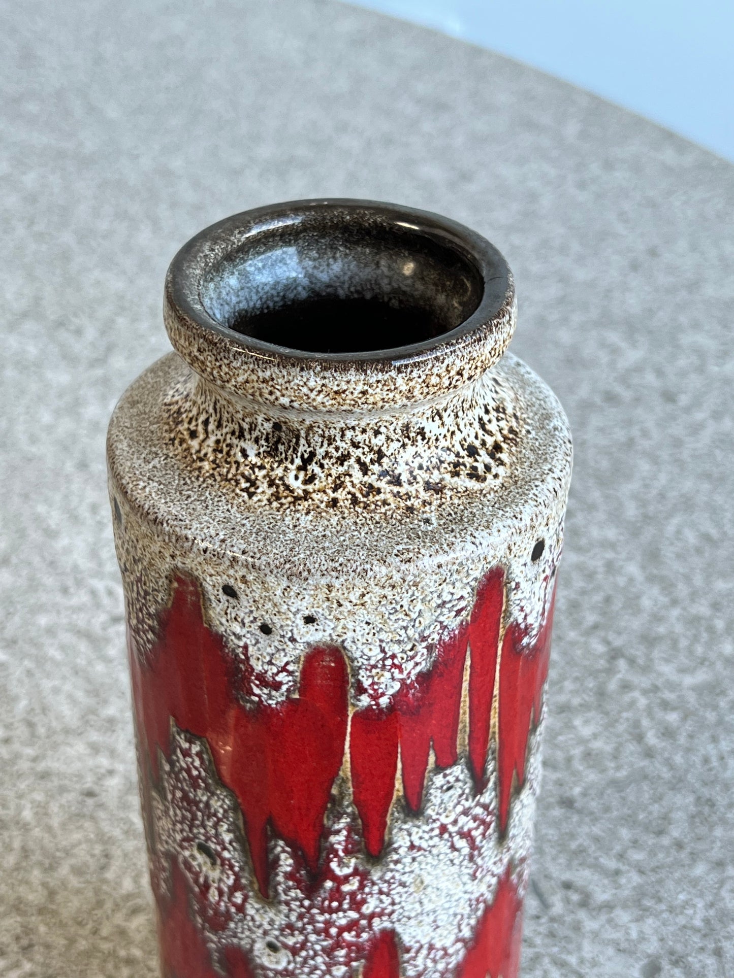 West German Red Glazed Ceramic Vase, 1960