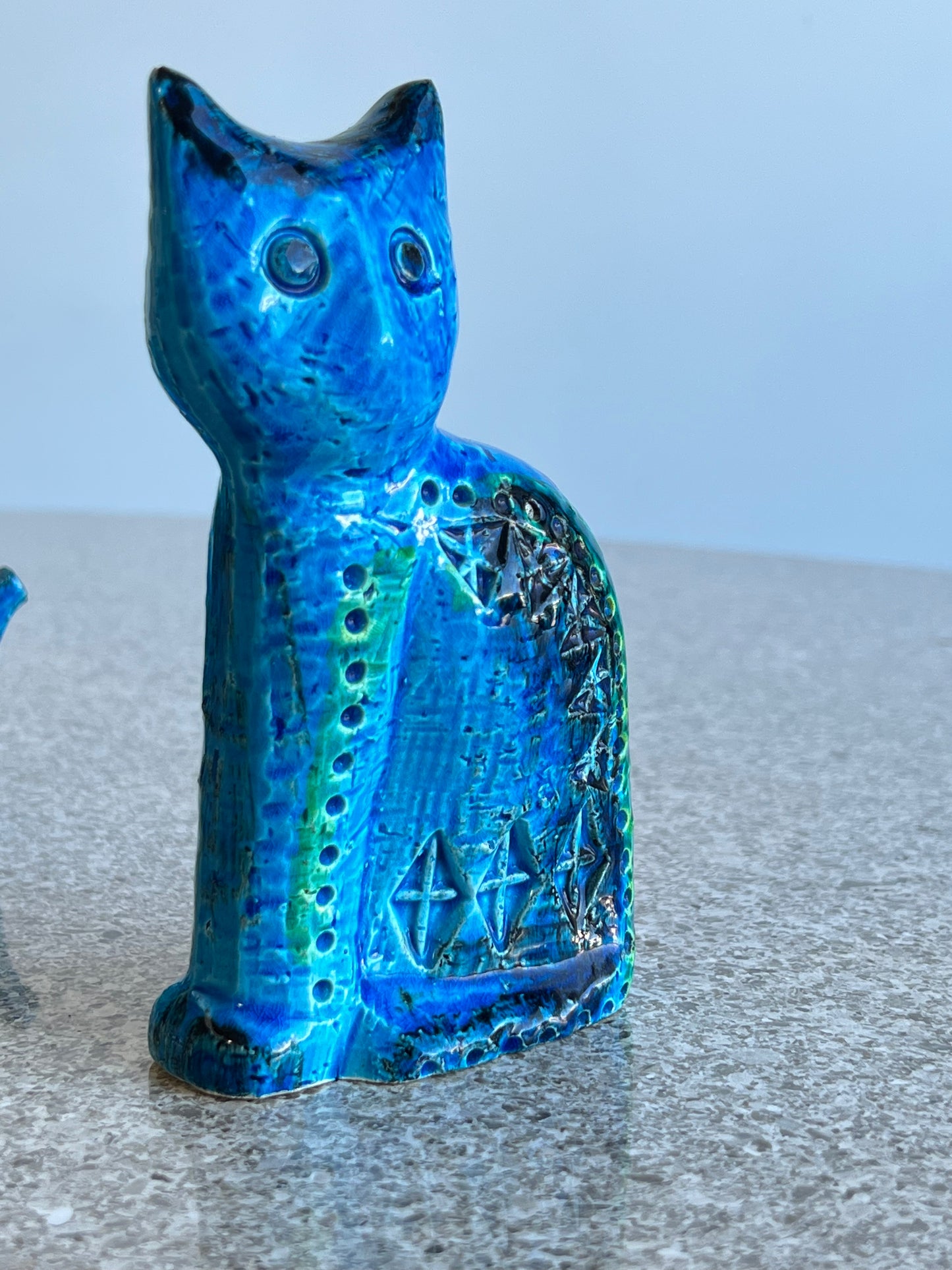 Flavia Montelupo Glazed Blue Ceramic Set, 1960s