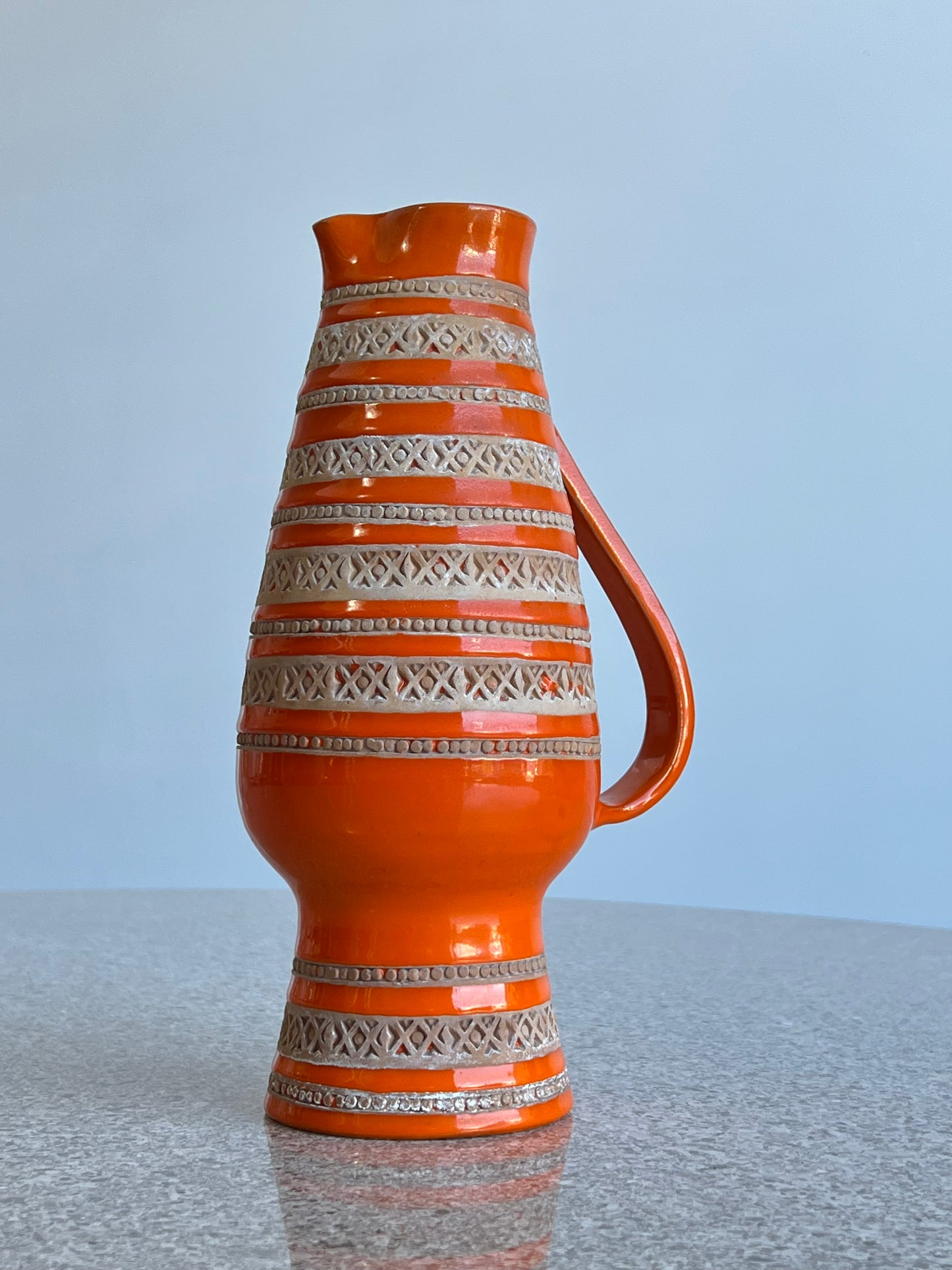 Bitossi Orange Water Jug, 1960s