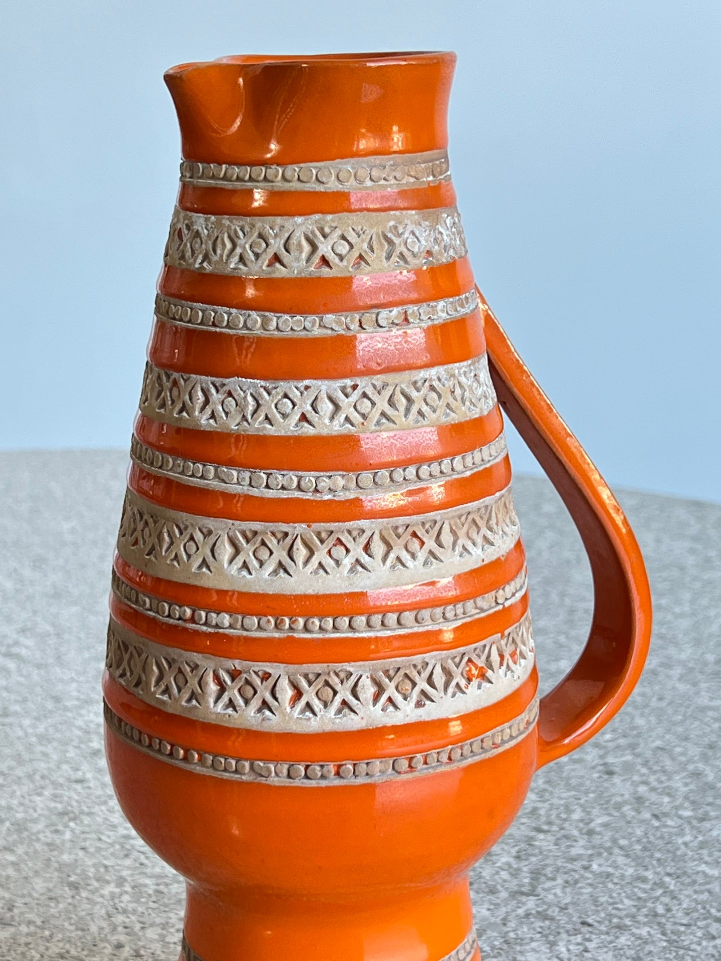 Bitossi Orange Water Jug, 1960s