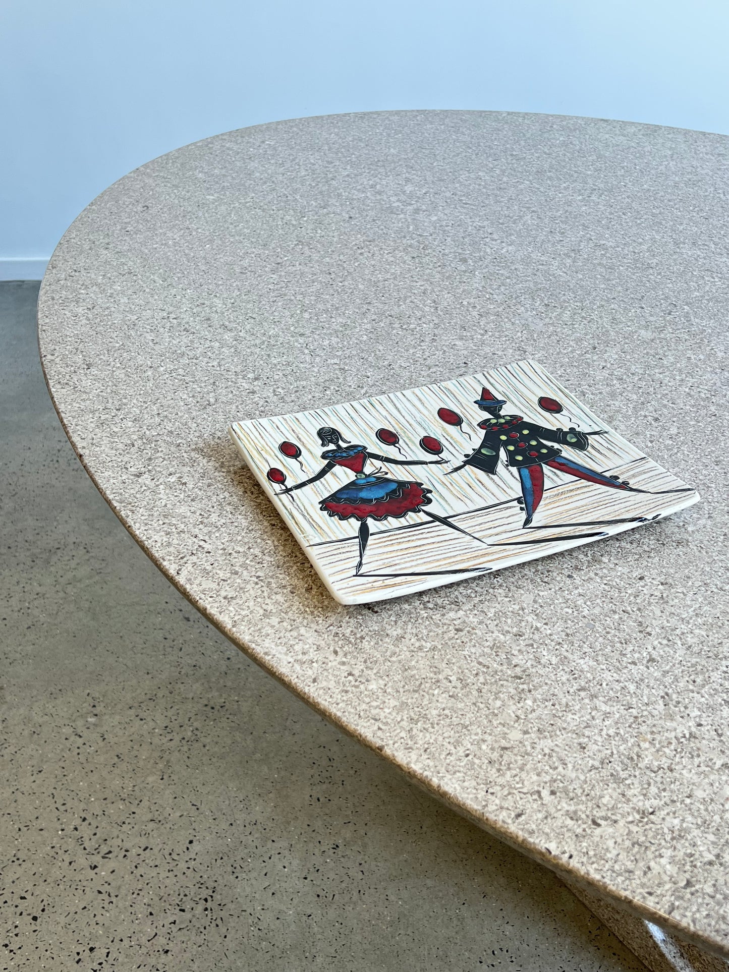 Etruria Sesto Fiorentino Italian Hand Painted Ceramic Plate, 1970