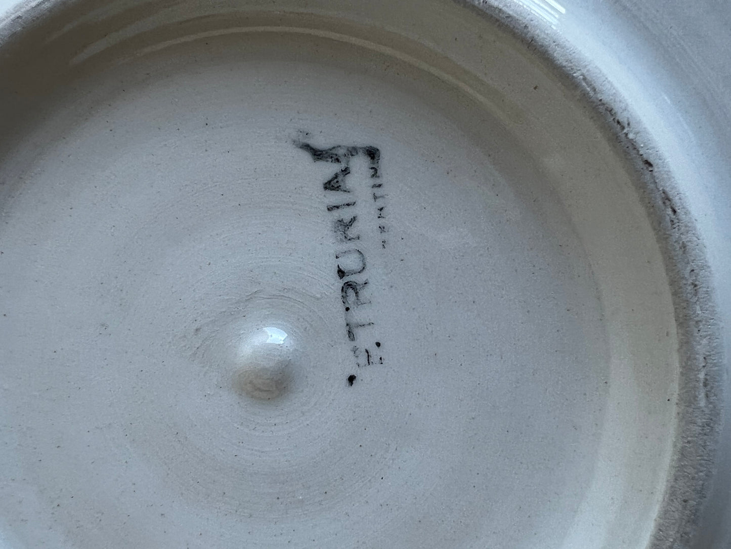 Etruria Sesto Fiorentino Italian Hand Painted Ceramic Plate, 1970