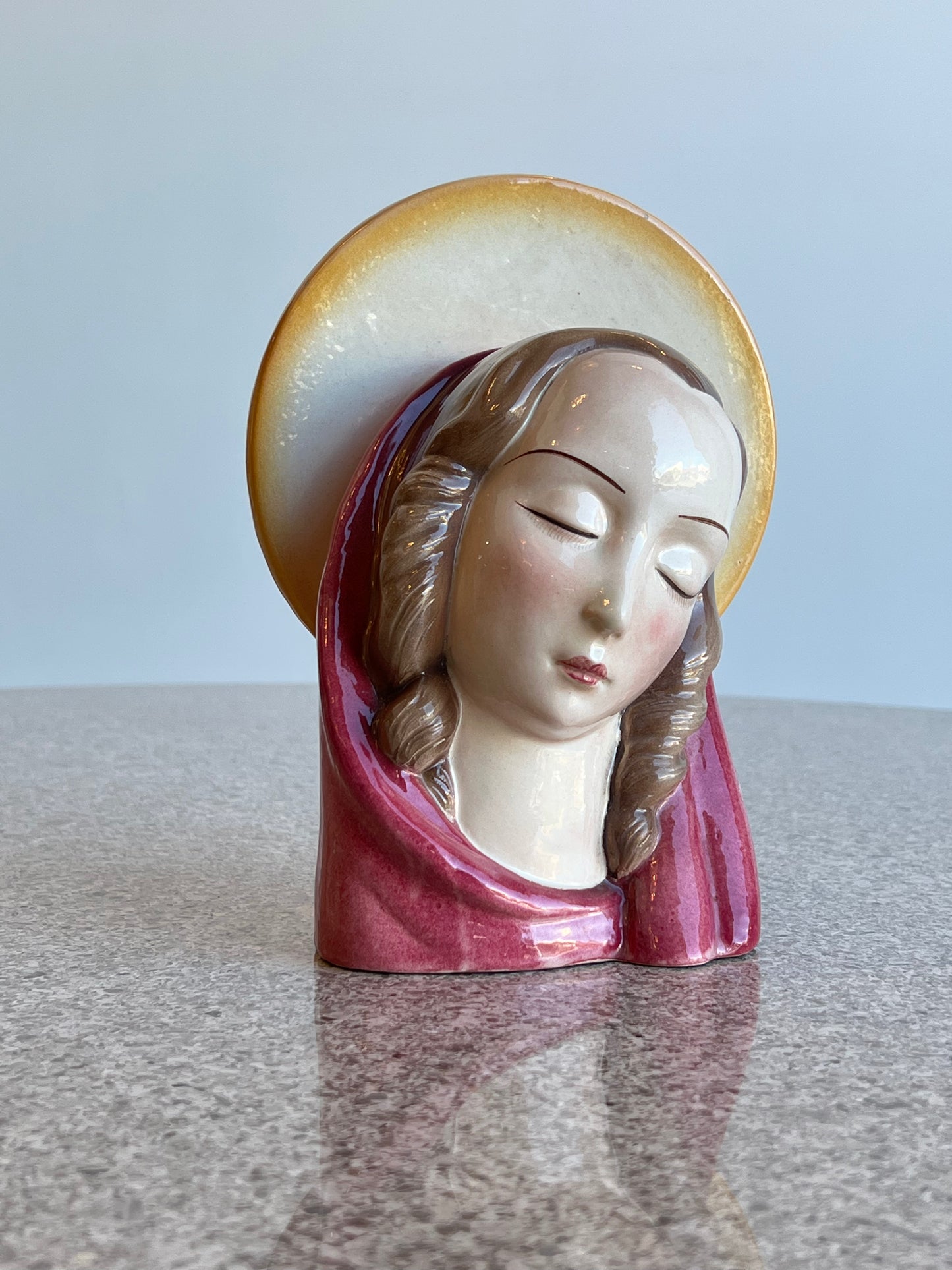 Etruria Colle Val d'Elsa Italian Virgin Mary Ceramic, 1950s