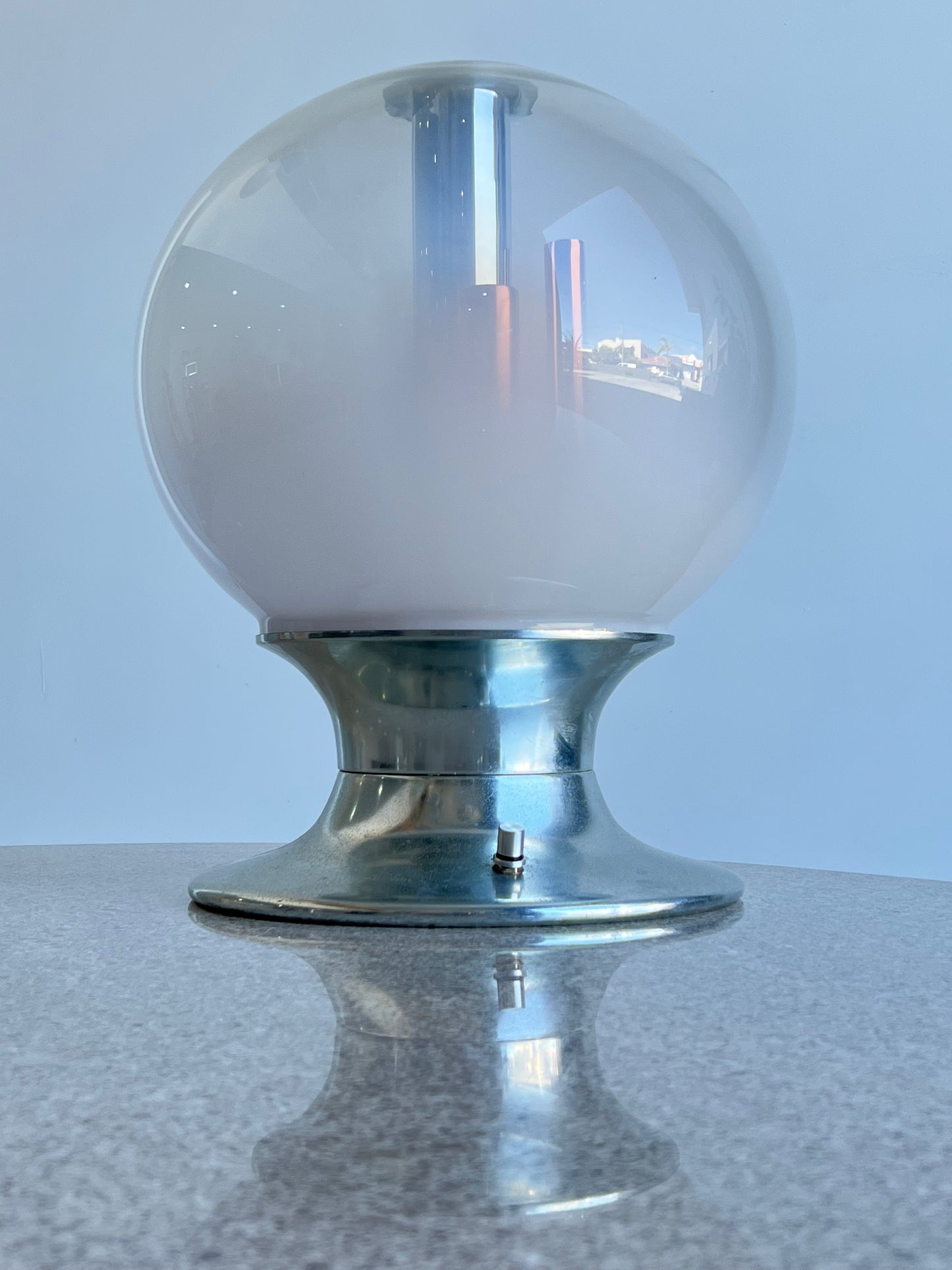 Selenova Italian Glass Table Lamp, 1970s