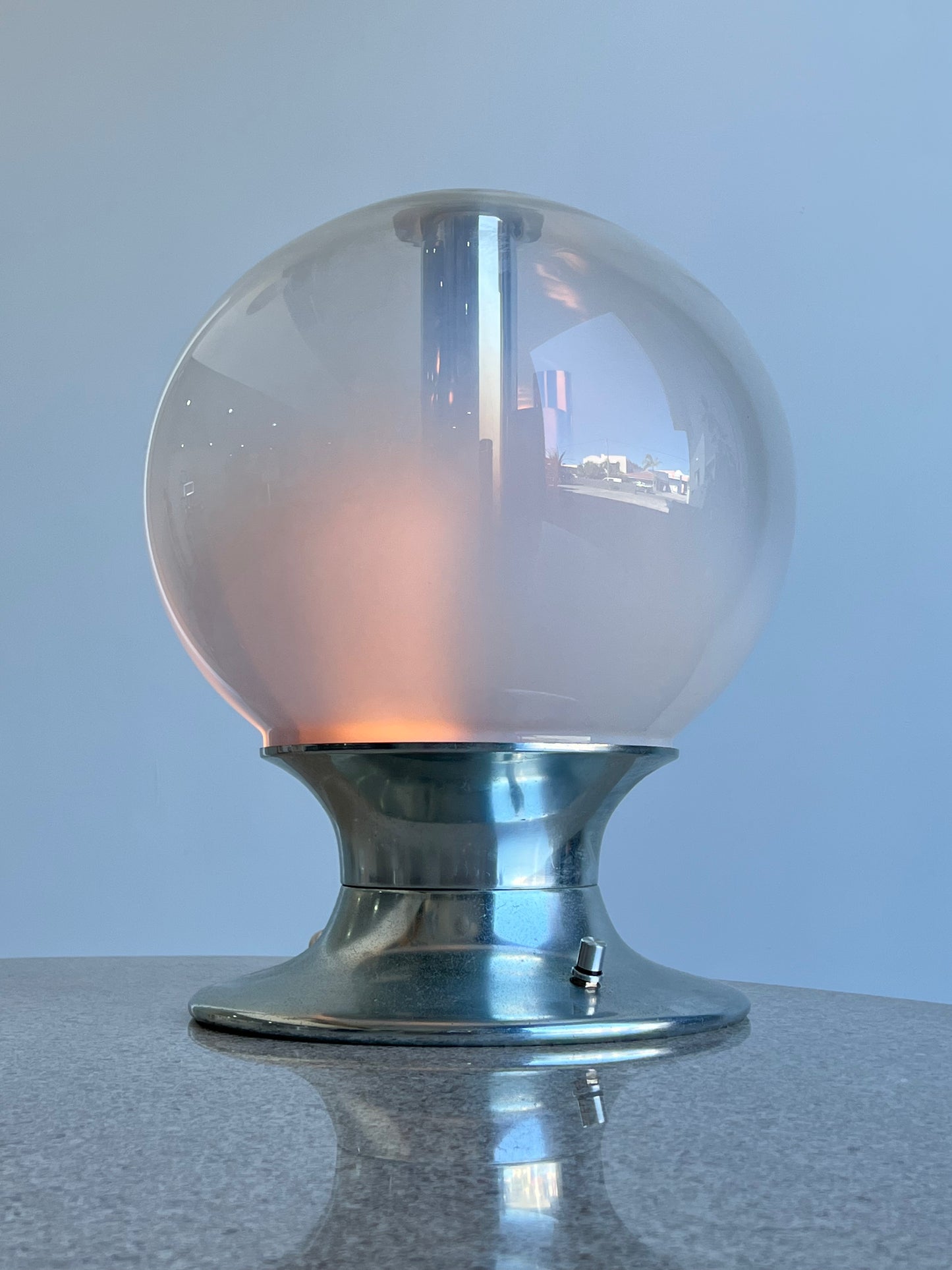 Selenova Italian Glass Table Lamp, 1970s