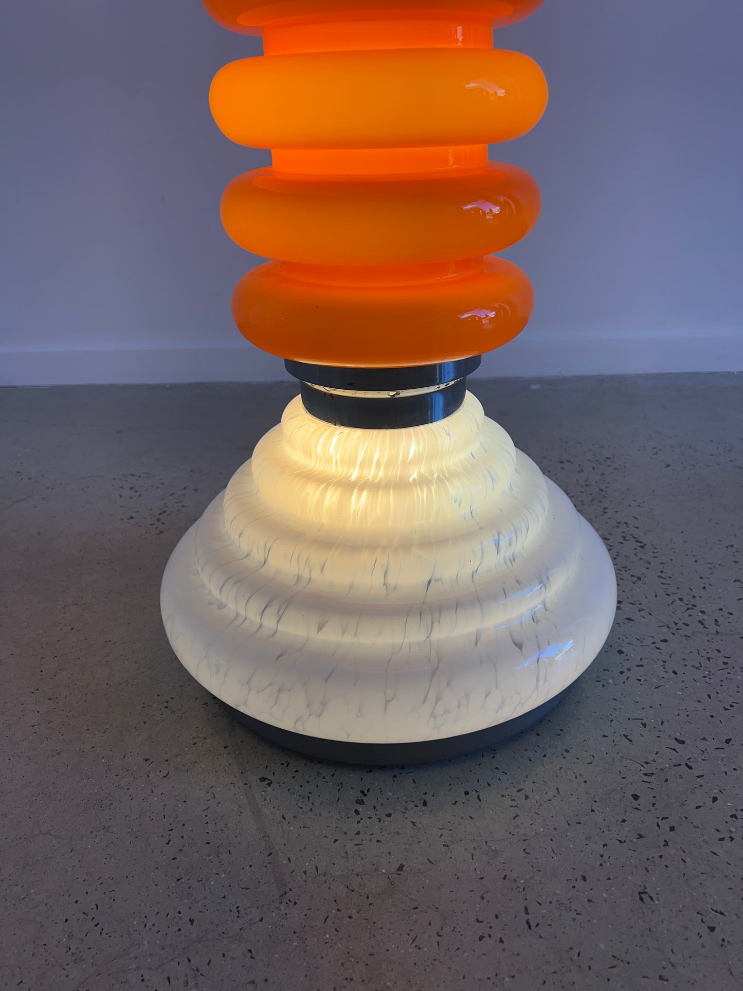 Orange Floor Lamp by Carlo Nason for Mazzega, 1960s
