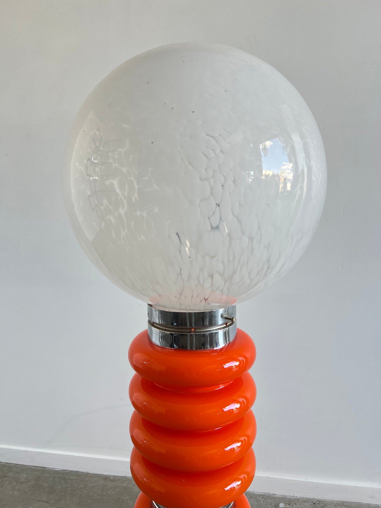 Orange Floor Lamp by Carlo Nason for Mazzega, 1960s