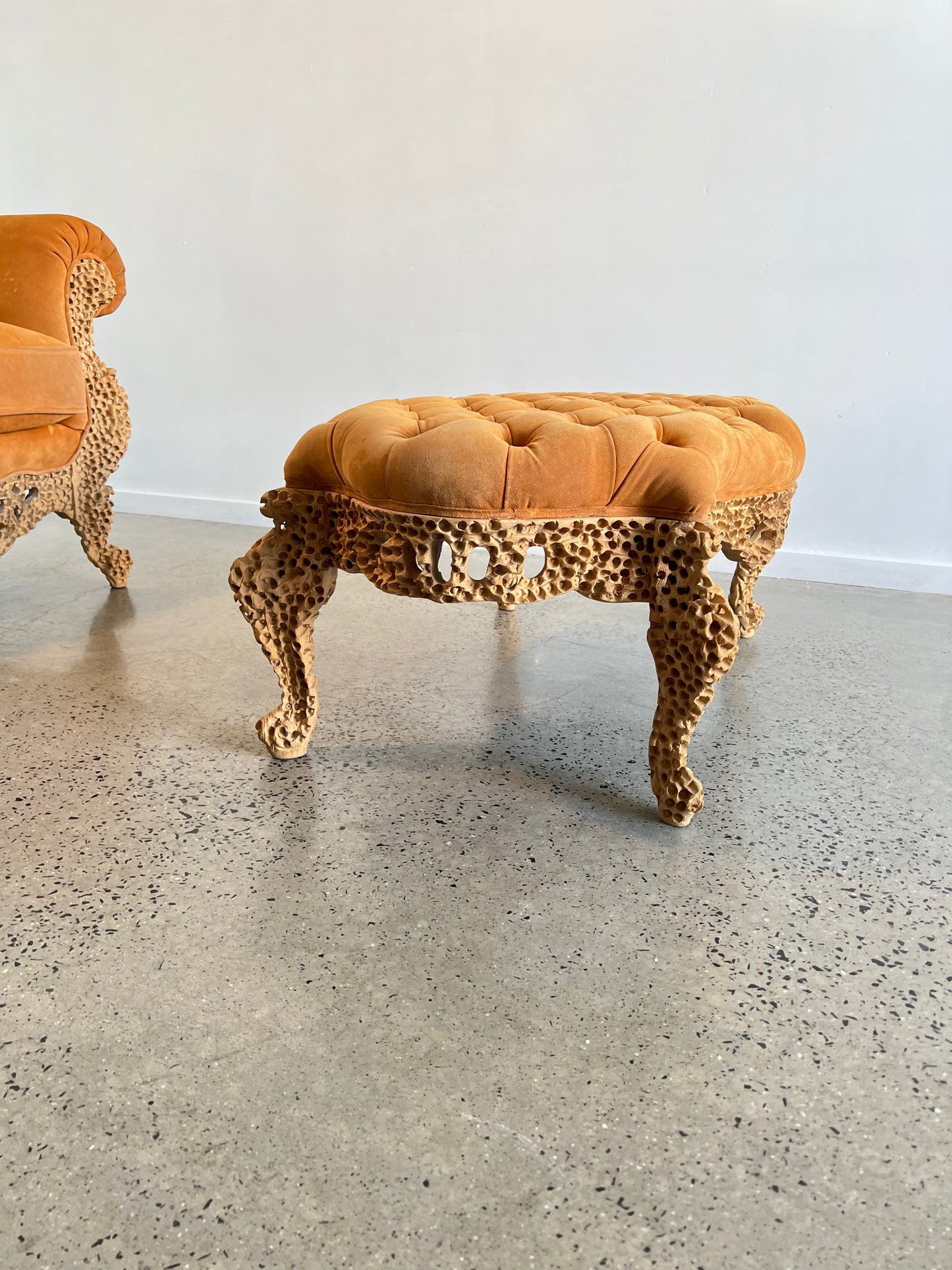 Italian Postmodern Armchair and Ottoman by Urano Palma for Mirabili