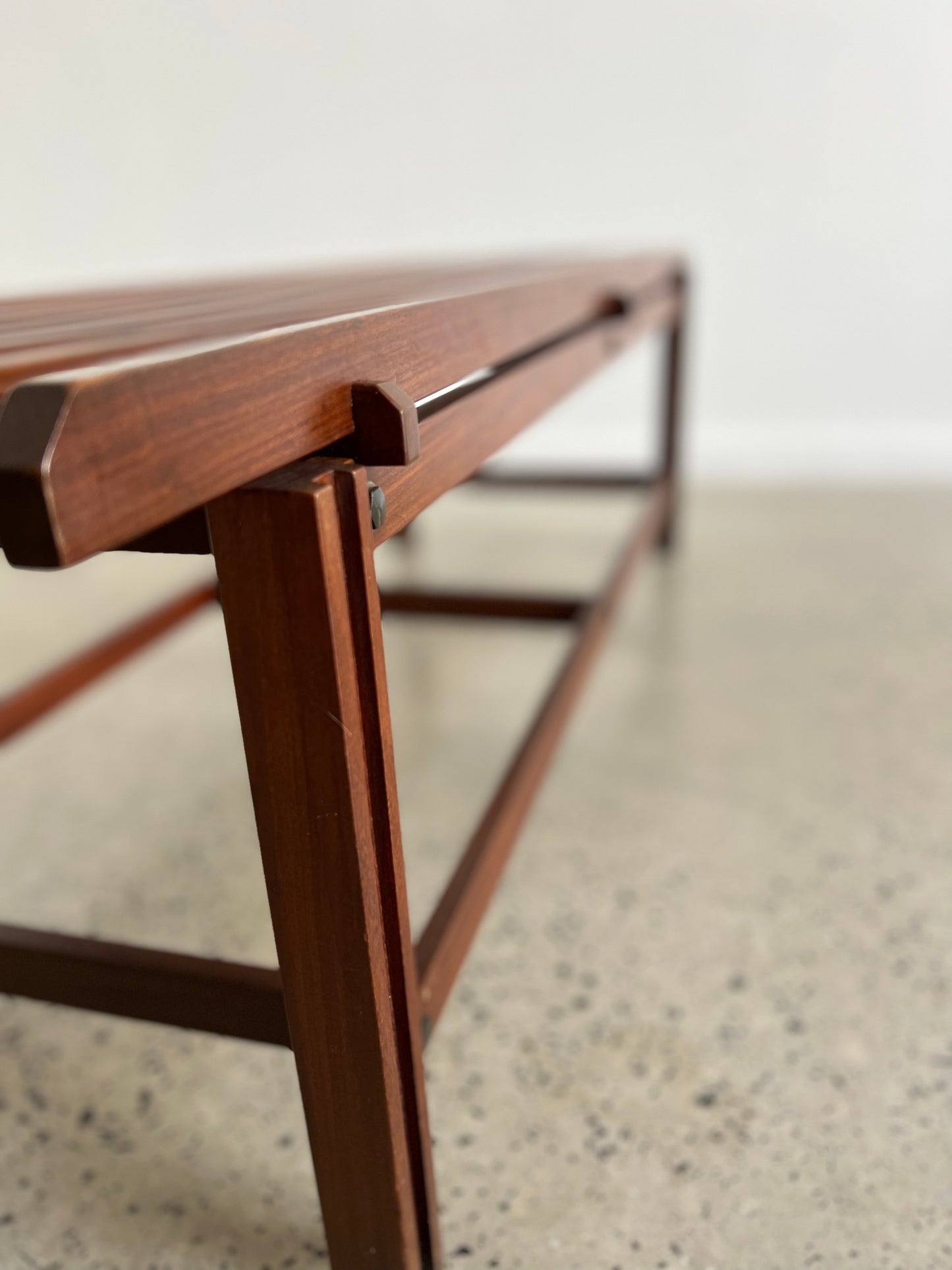 Italian Mid Century Modern Teak Bench, 1960s