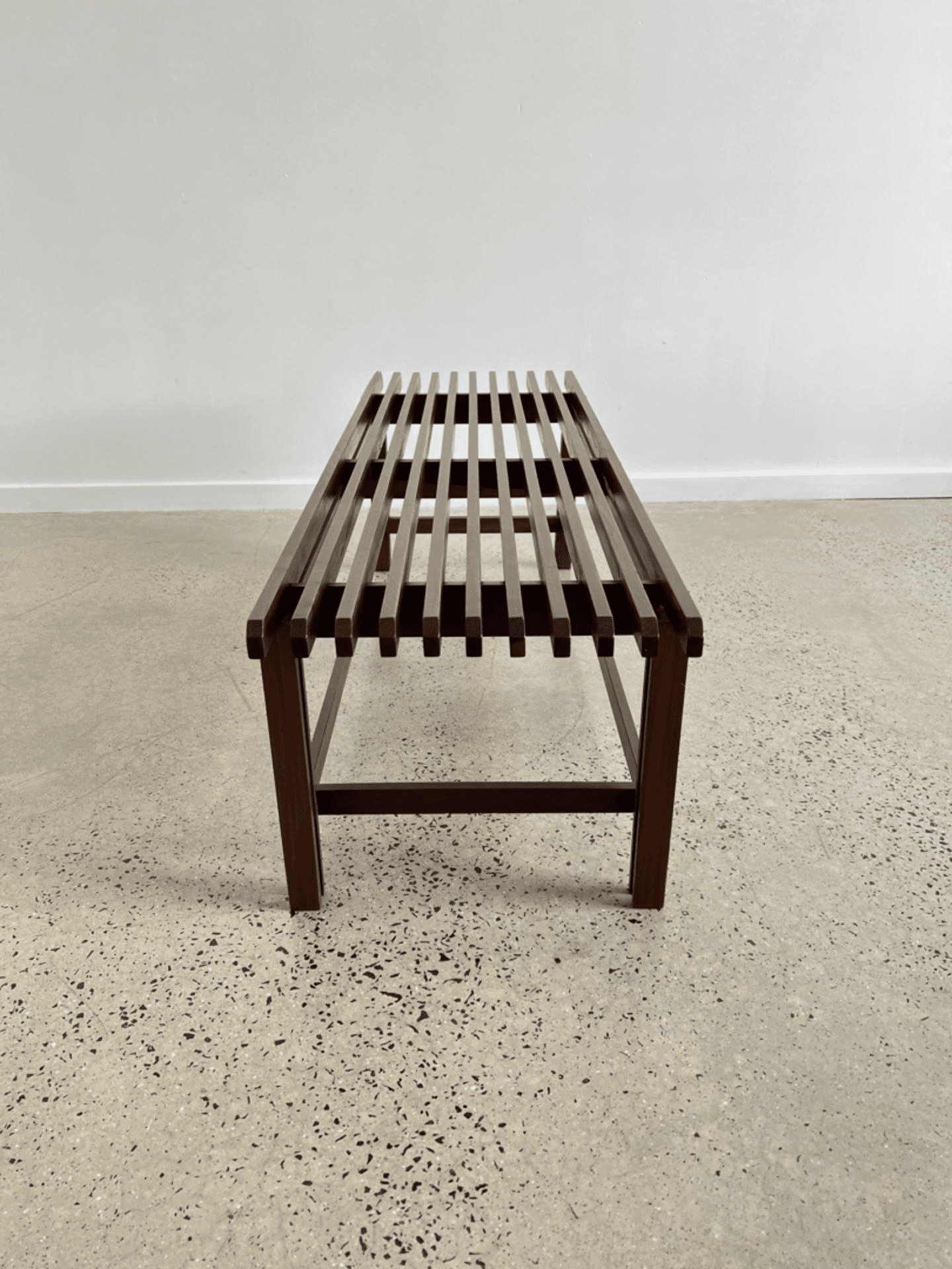 Italian Mid Century Modern Teak Bench, 1960s - Lumini Collections