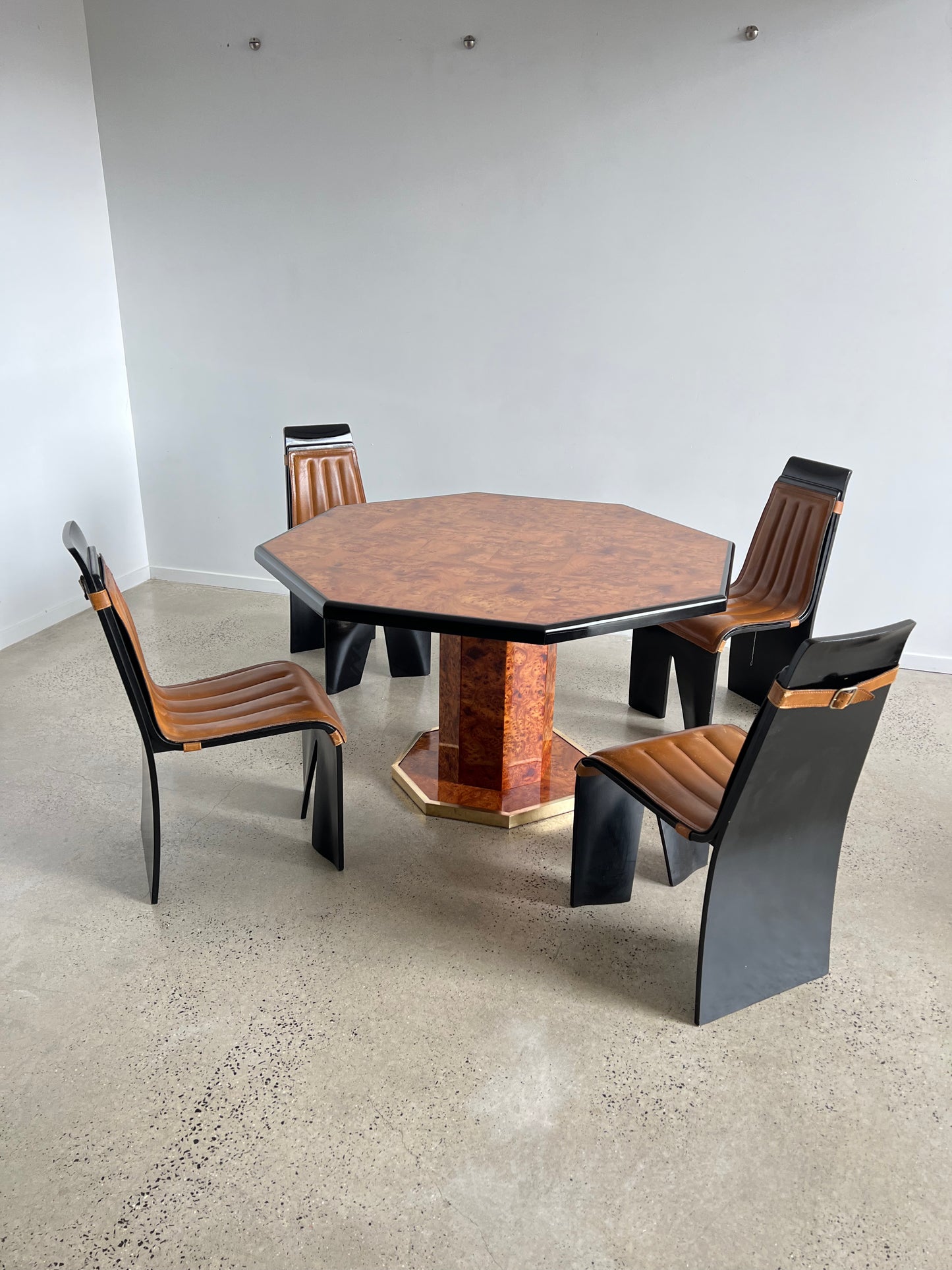 Willy Rizzo Dining Chairs for Mario Sabot, Italy 1960s