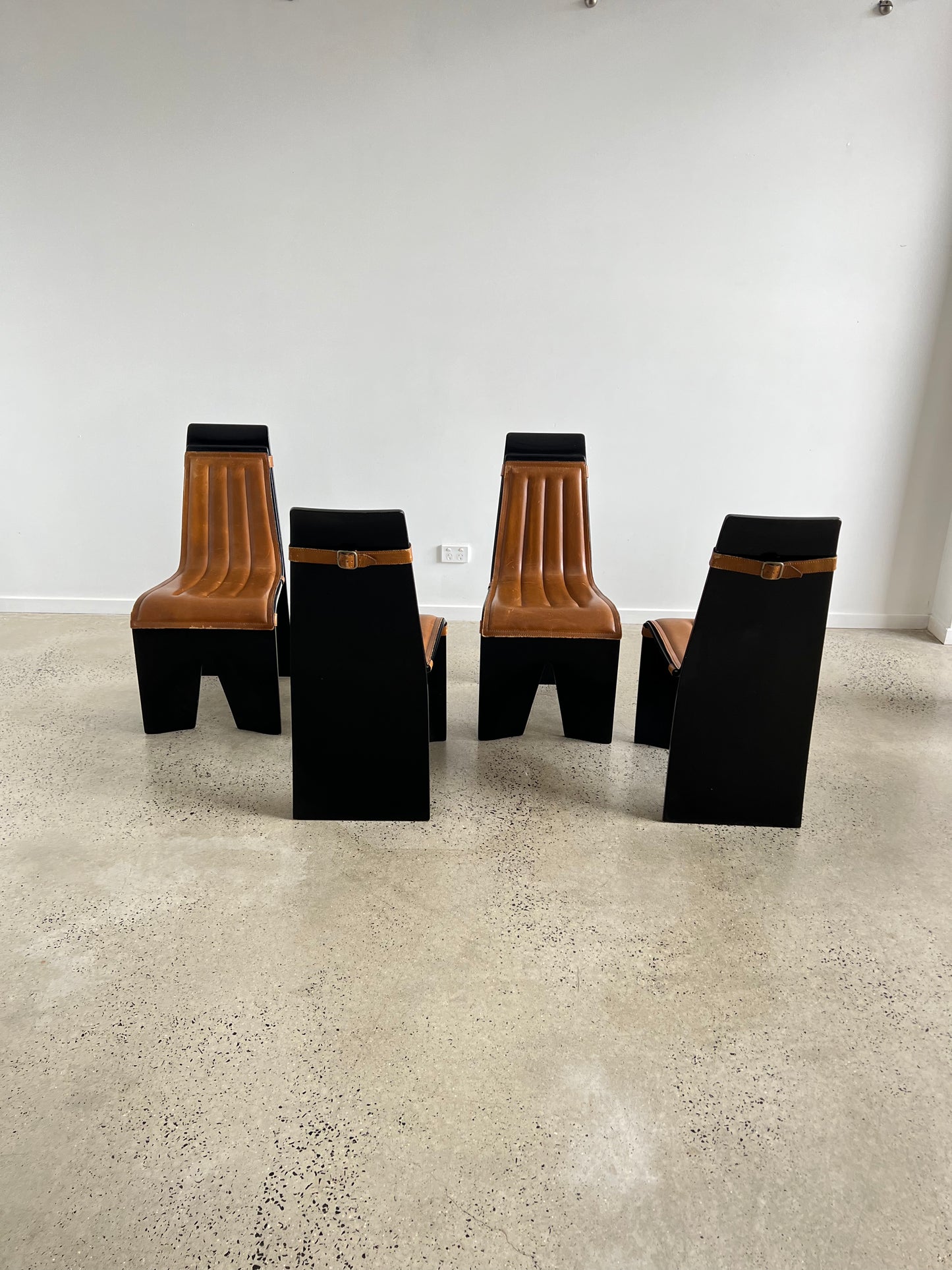 Willy Rizzo Dining Chairs for Mario Sabot, Italy 1960s