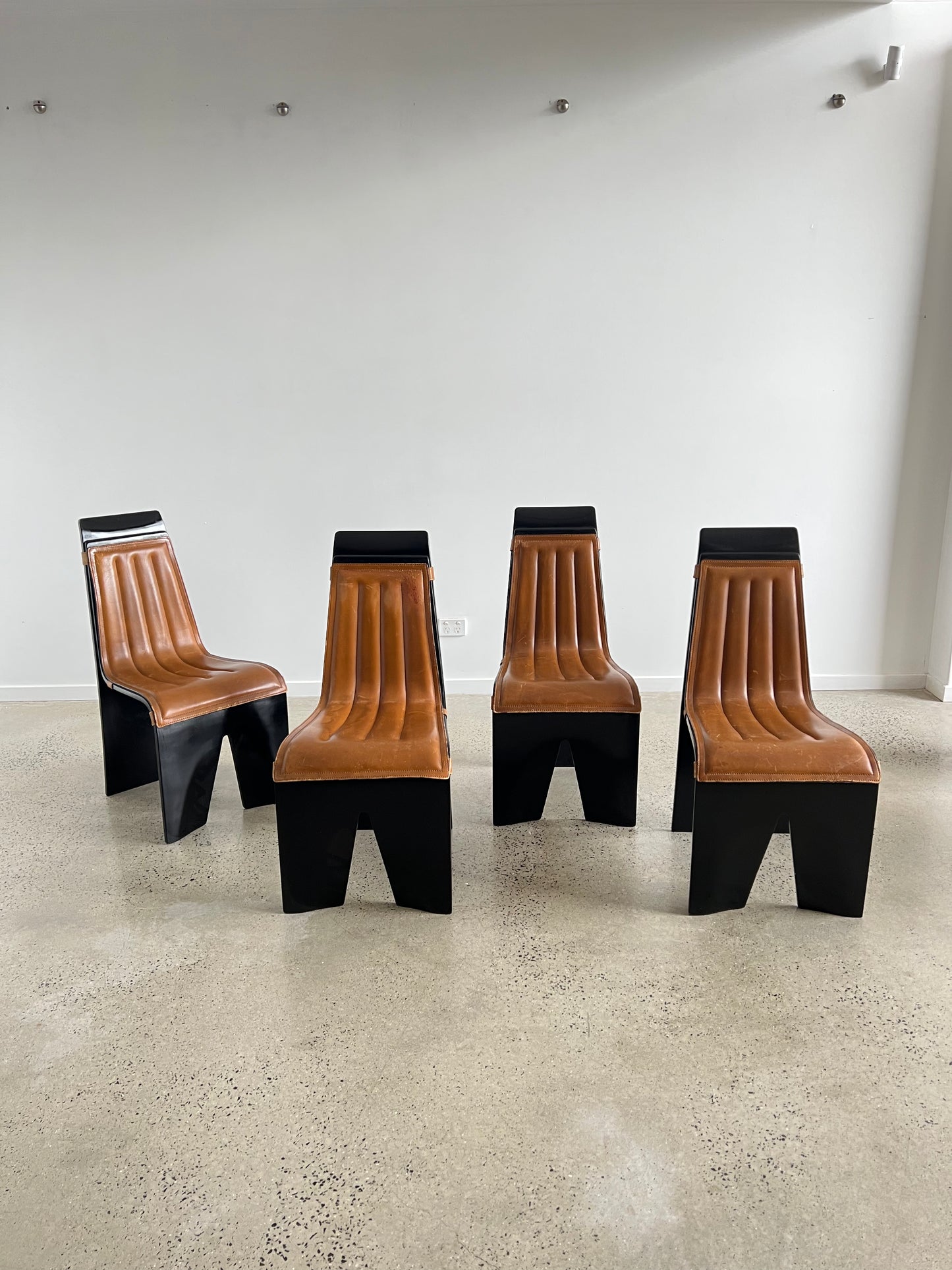 Willy Rizzo Dining Chairs for Mario Sabot, Italy 1960s