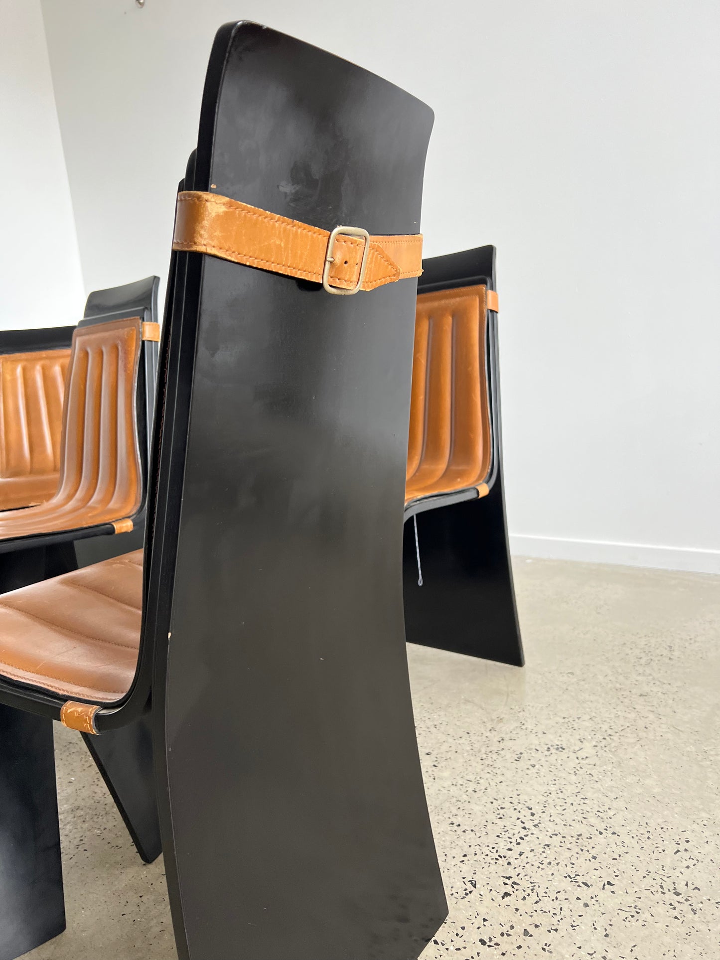 Willy Rizzo Dining Chairs for Mario Sabot, Italy 1960s