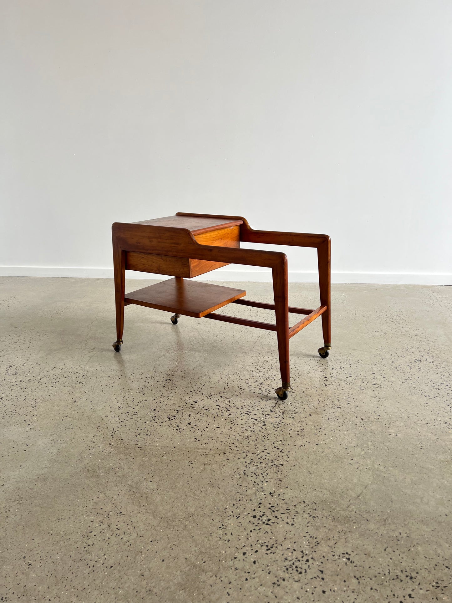 Italian Trolly bar in Teak Wood, 1960