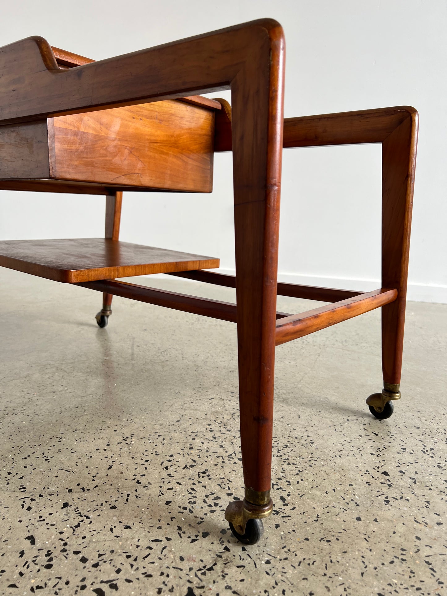 Italian Trolly bar in Teak Wood, 1960