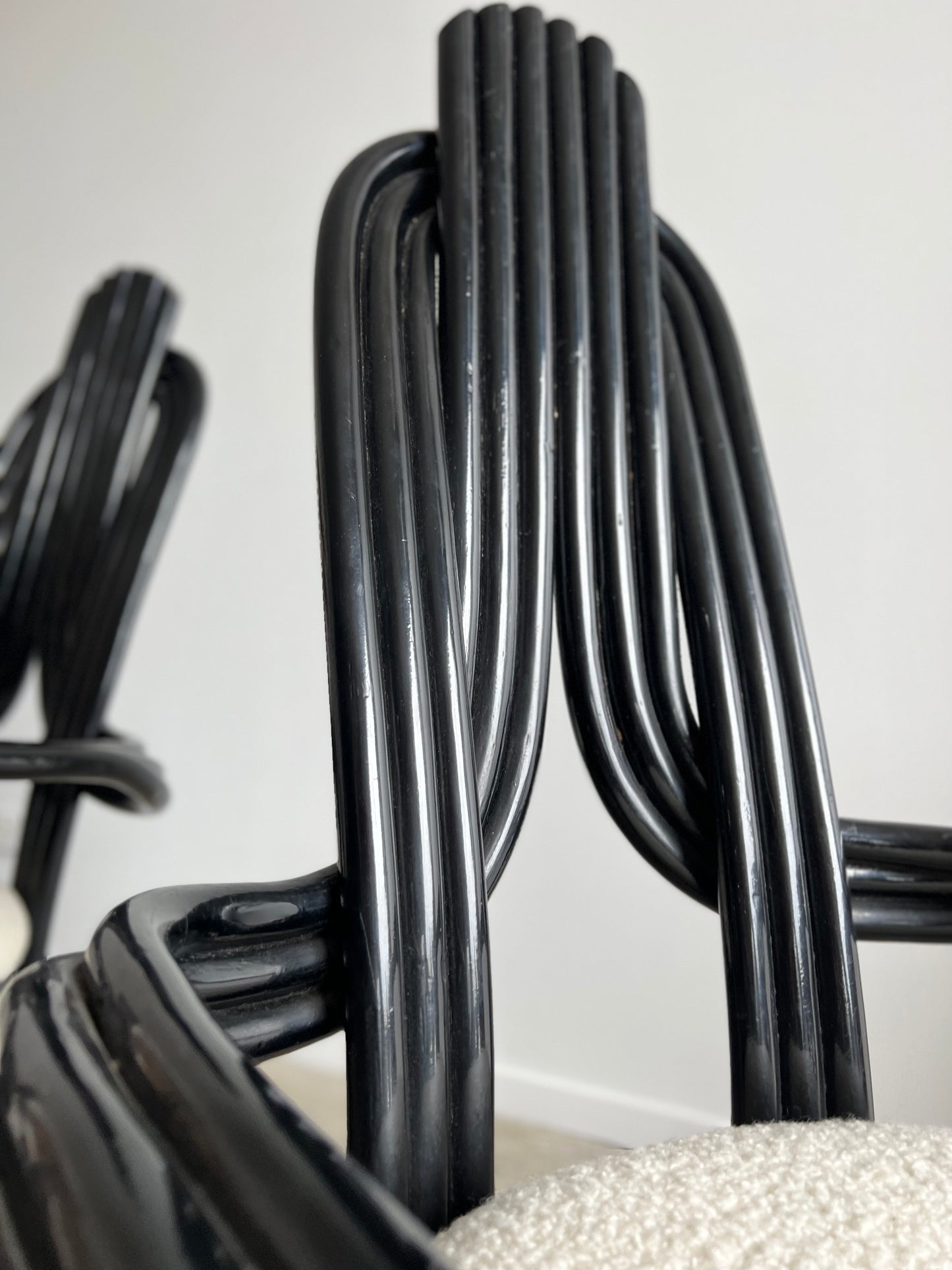 Axel Enthoven Bamboo Dining Chairs for Rohe Noordwolde, 1980s