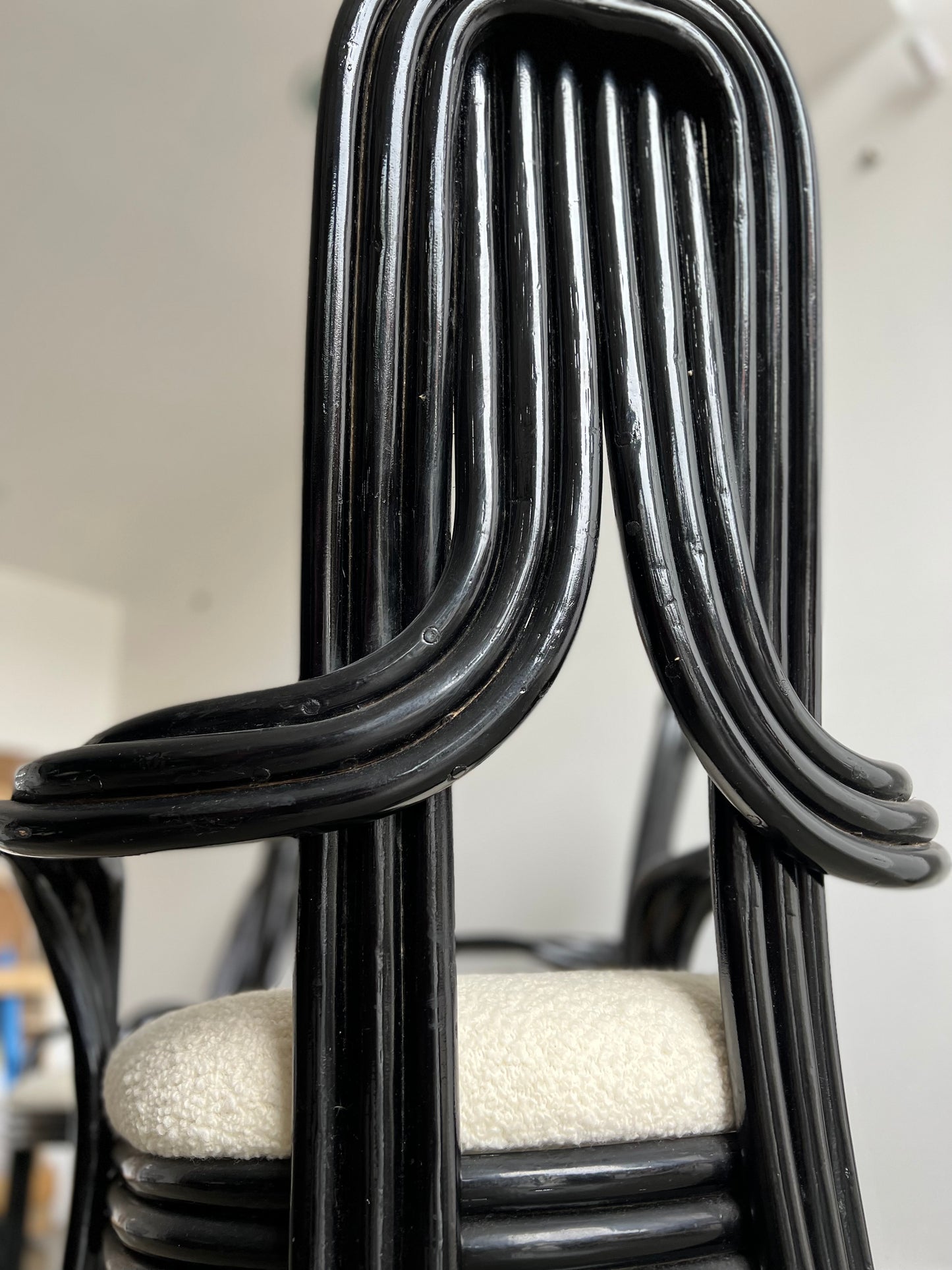 Axel Enthoven Bamboo Dining Chairs for Rohe Noordwolde, 1980s