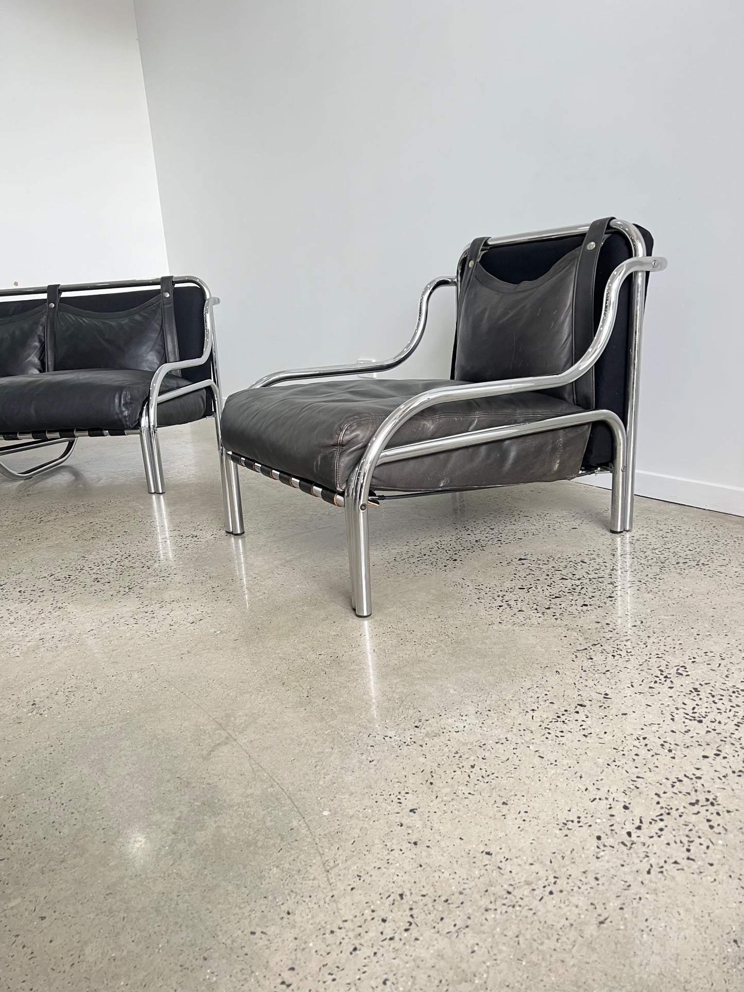 Gae Aulenti “Stringa” Seating Set for Poltronova, Italy 1962