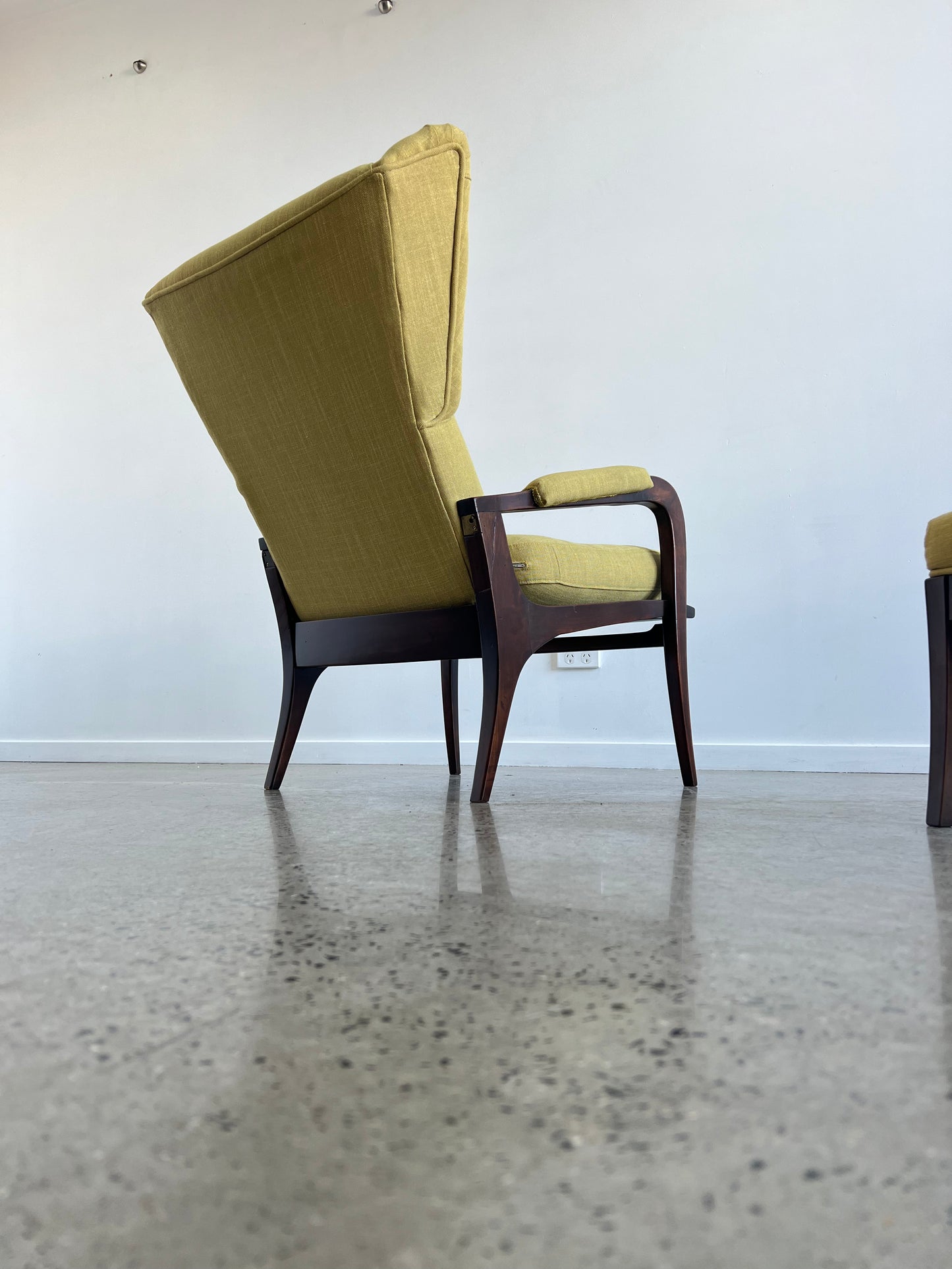 Italian Mid Century Modern Reclining Armchair and Ottoman by Renzo Franchi for Brianzola, 1950s