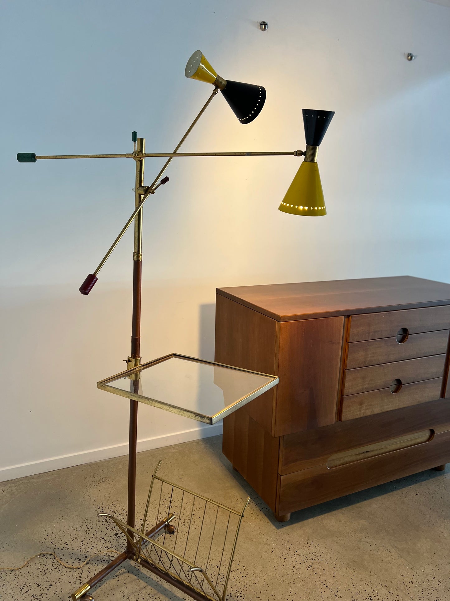 Angelo Lelli Floor Lamp for Stilnovo