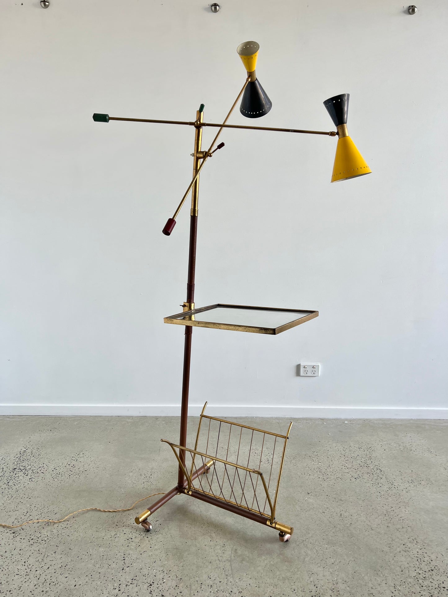 Angelo Lelli Floor Lamp for Stilnovo