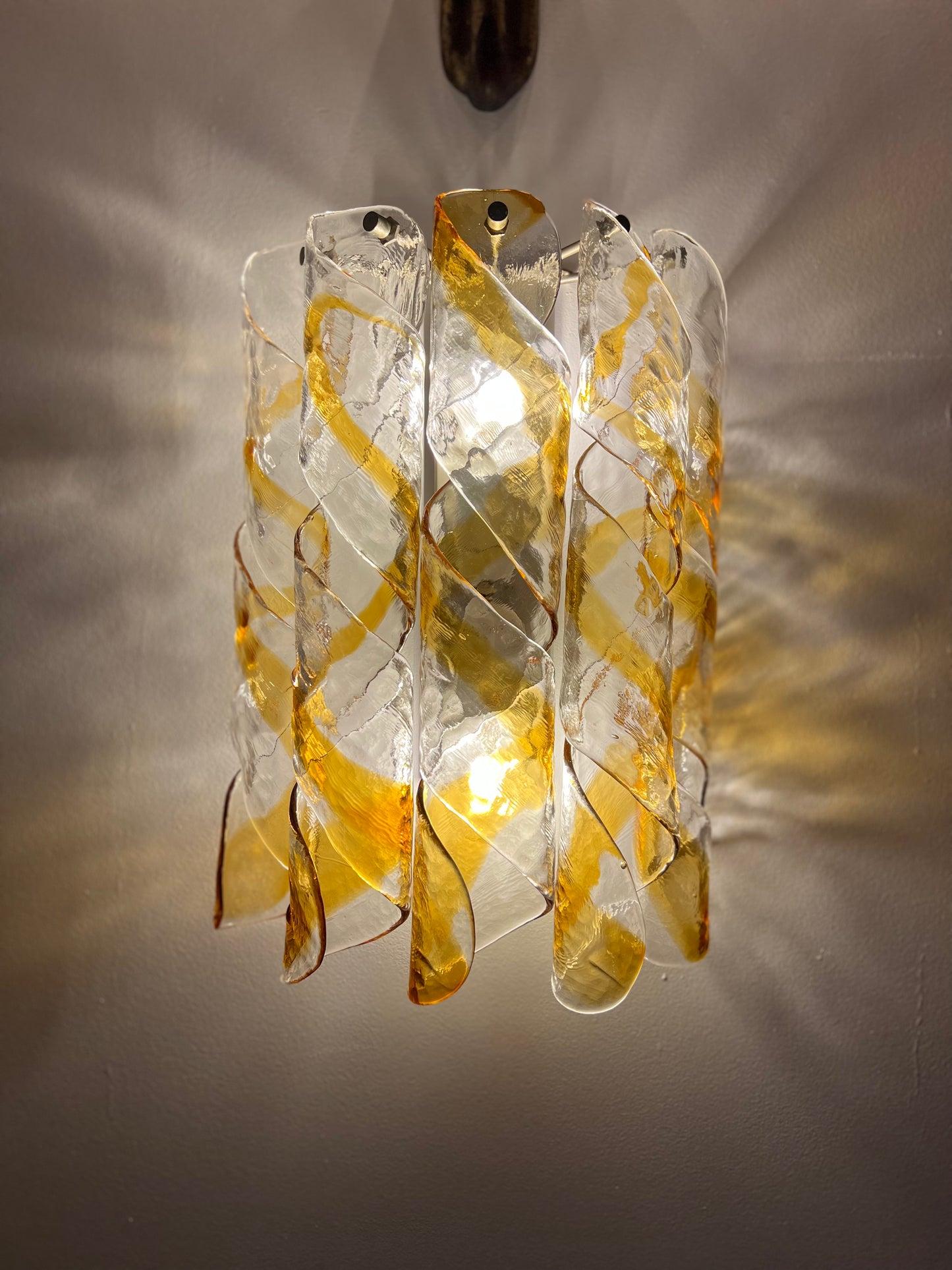 Mid-Century Modern Torciglione Wall Light by Mazzega