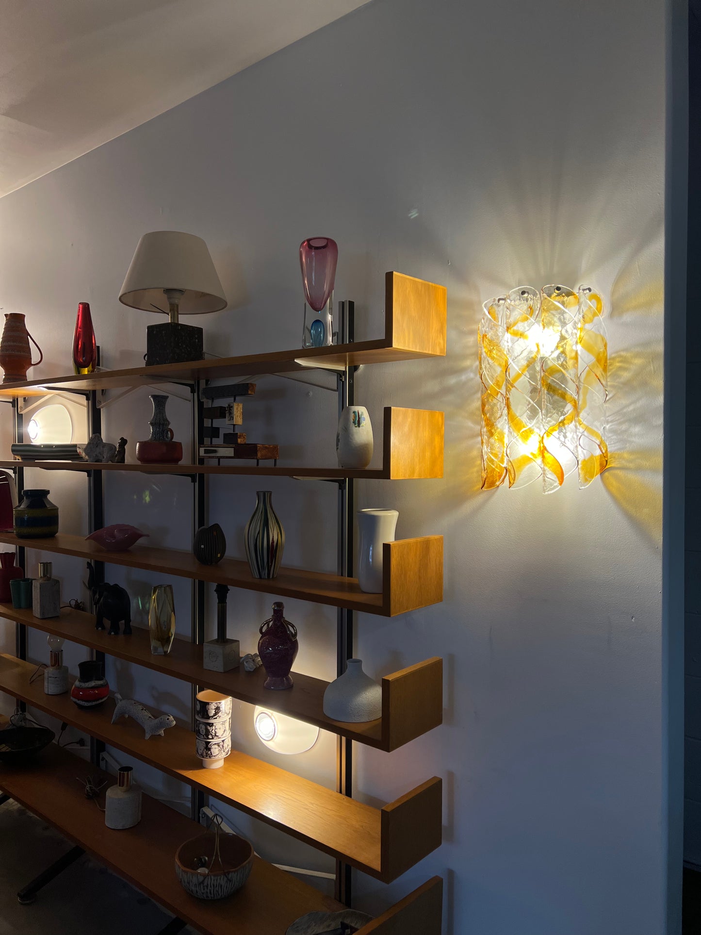 Torciglione Murano Wall Lamp by Mazzega 1970s