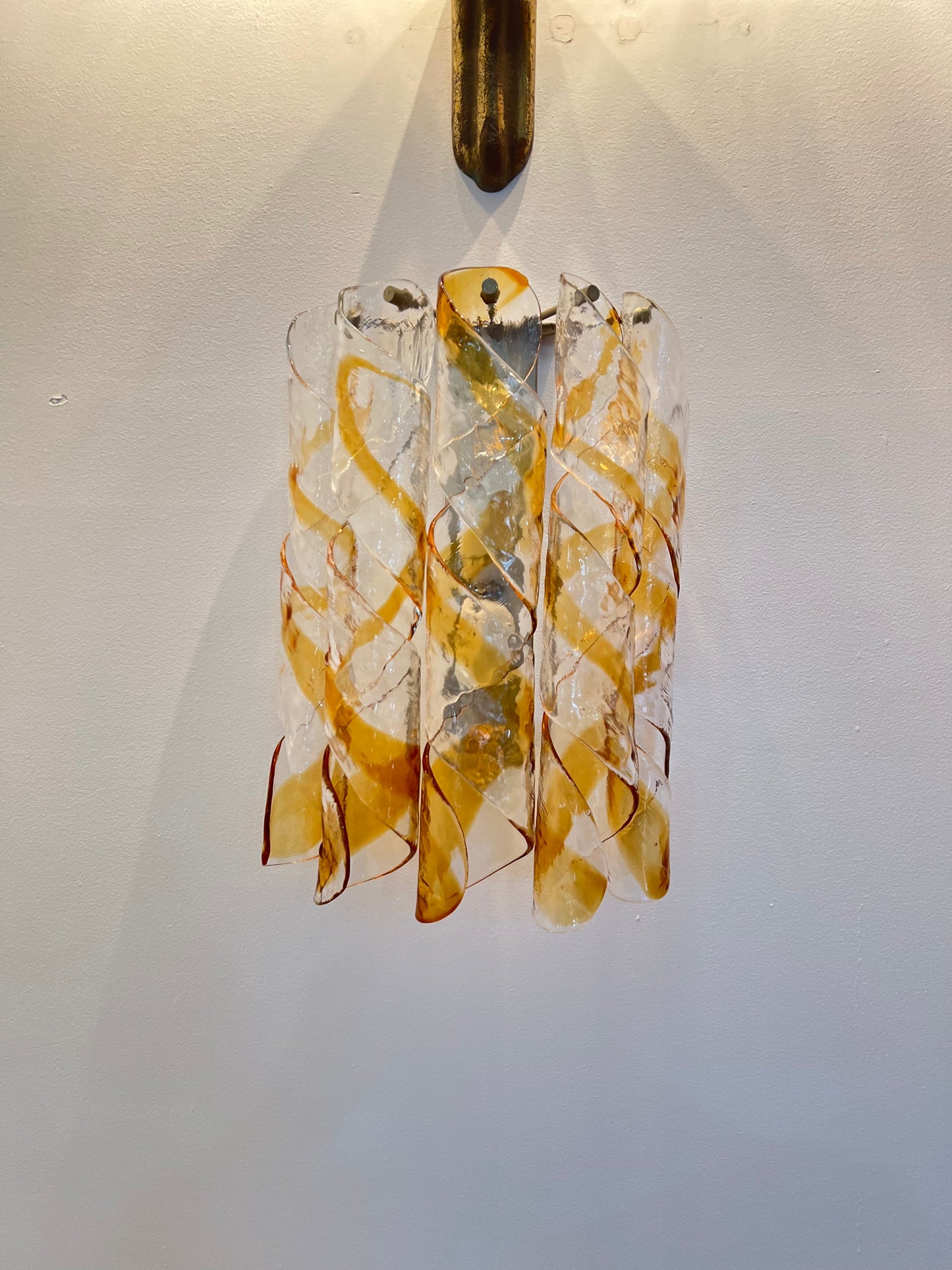 Torciglione Murano Wall Lamp by Mazzega 1970s