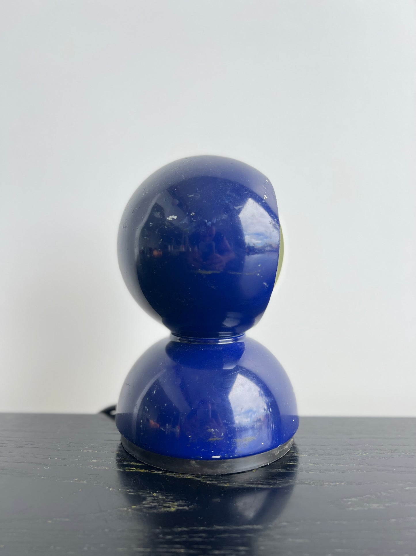 "Eclisse" by Vico Magistretti for Artemide, Blue Table Lamp, 1967