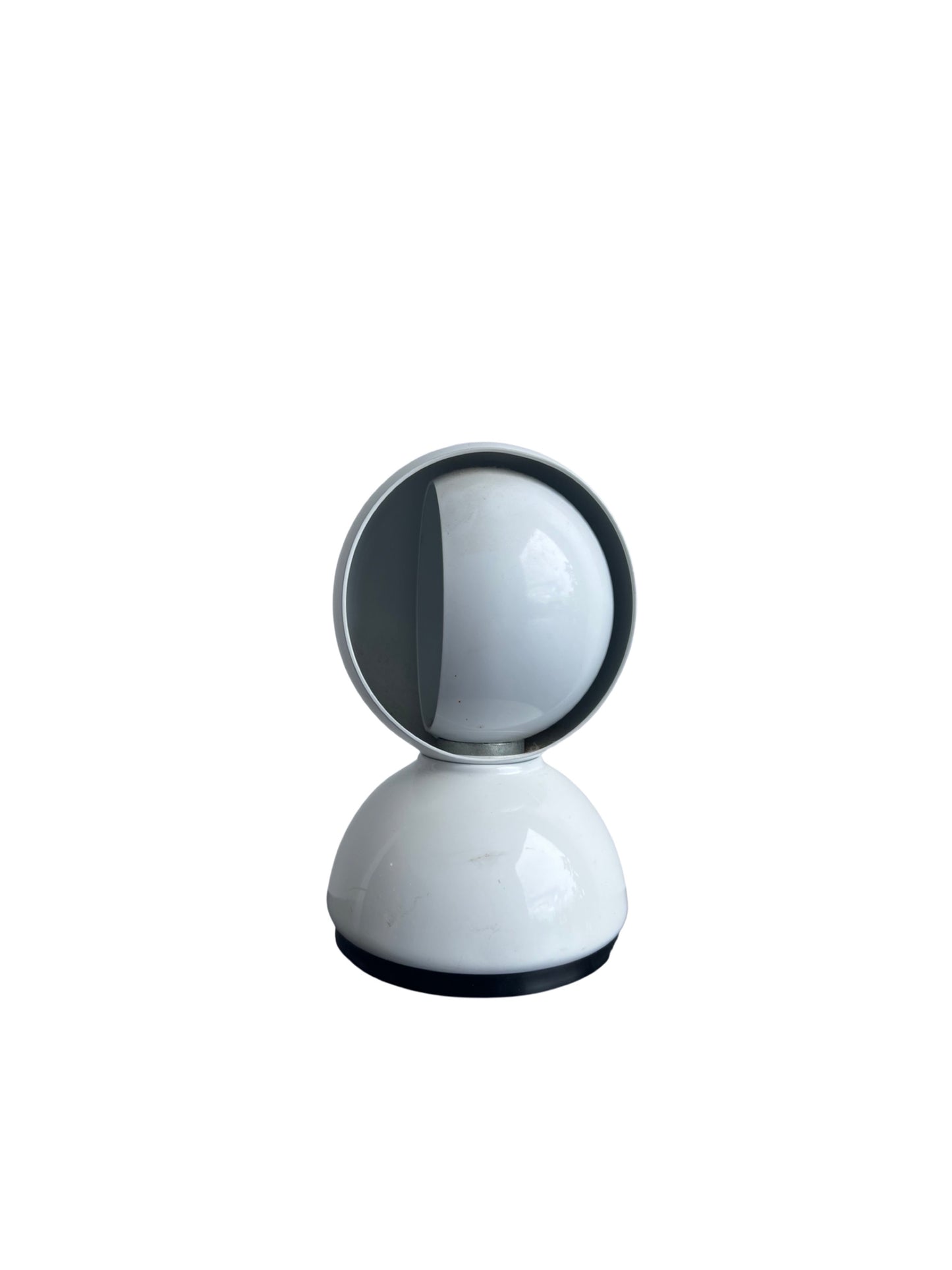 Eclisse table lamp by Vico Magistretti for Artemide in white, 1967.