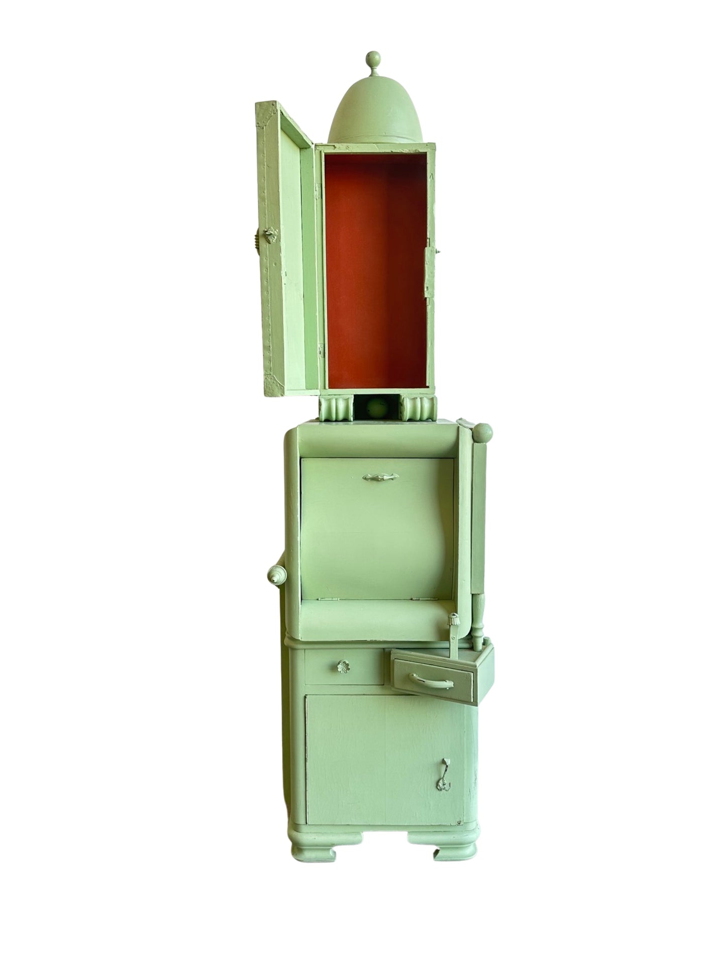 Cabinet Contemporary Light Green Functional Sculpture by Paolo Lumini, Tuscany Italy