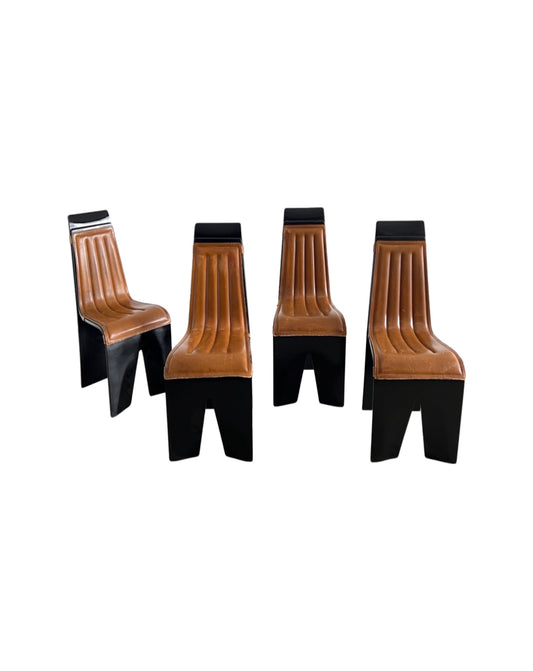 “Vintage Willy Rizzo design dining chairs, Mario Sabot Italy 1960s”