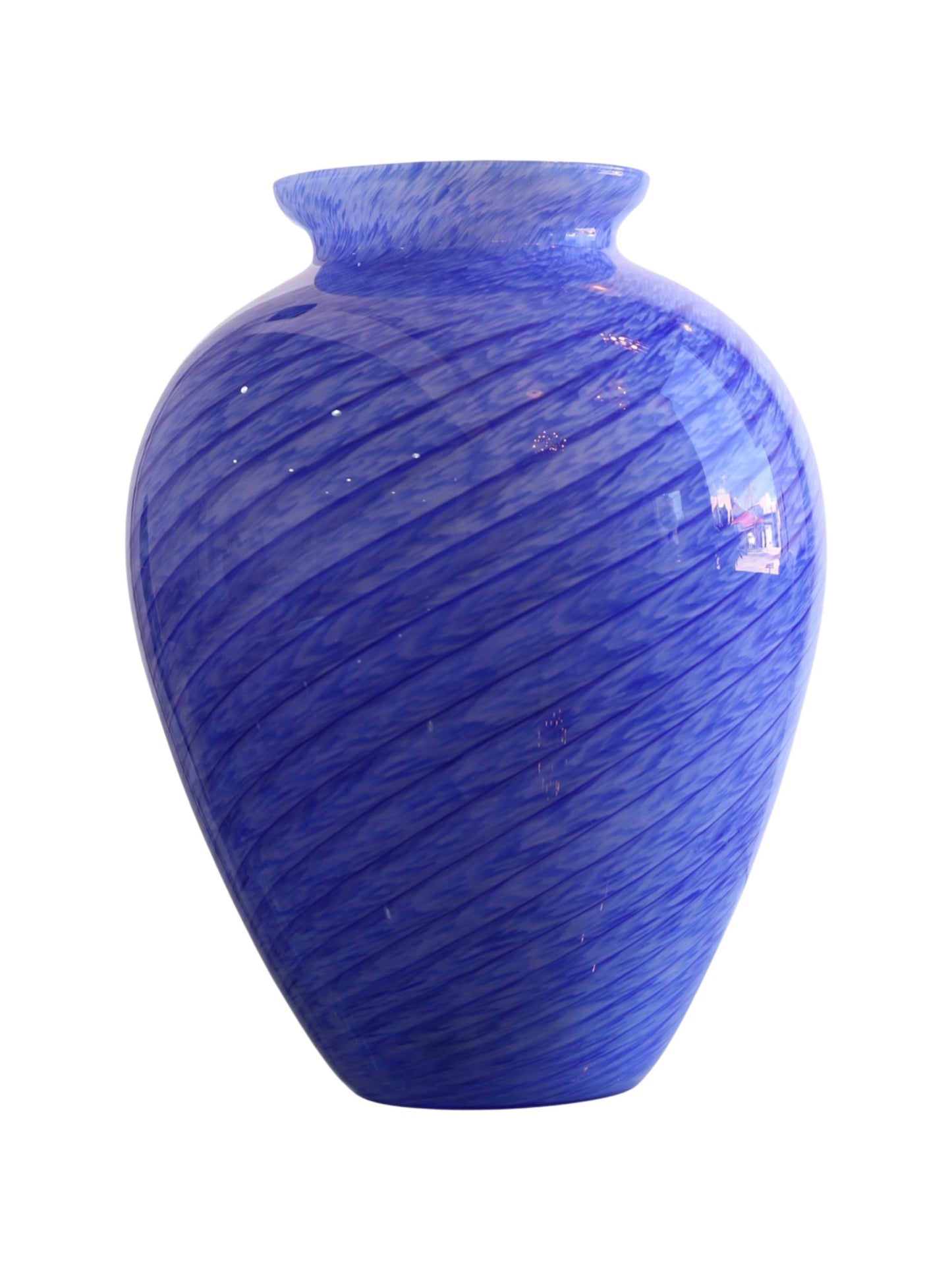 Italian Handmade Murano Glass Blue Vase 1960s