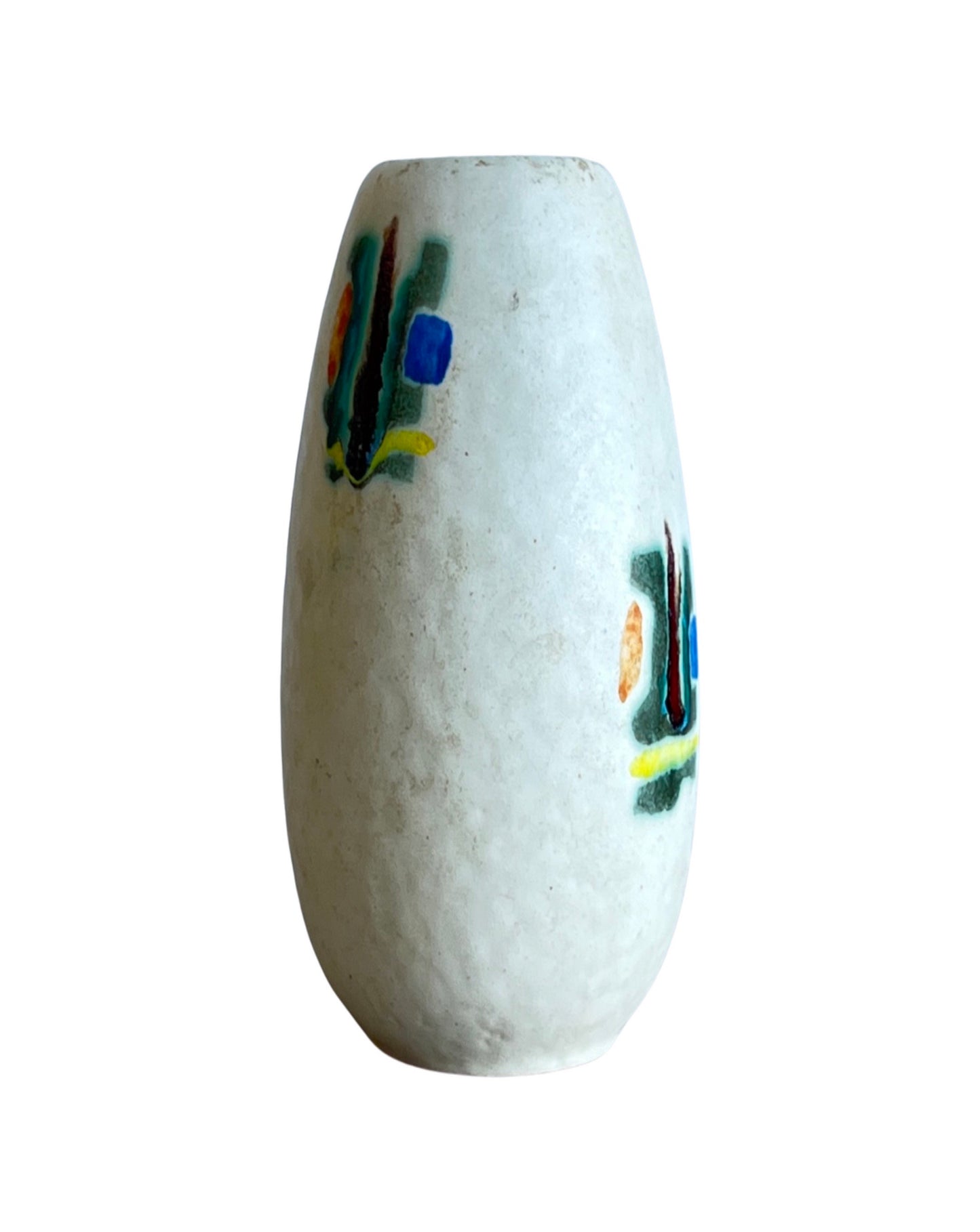 West German White Hand Painted Ceramics, 1960s