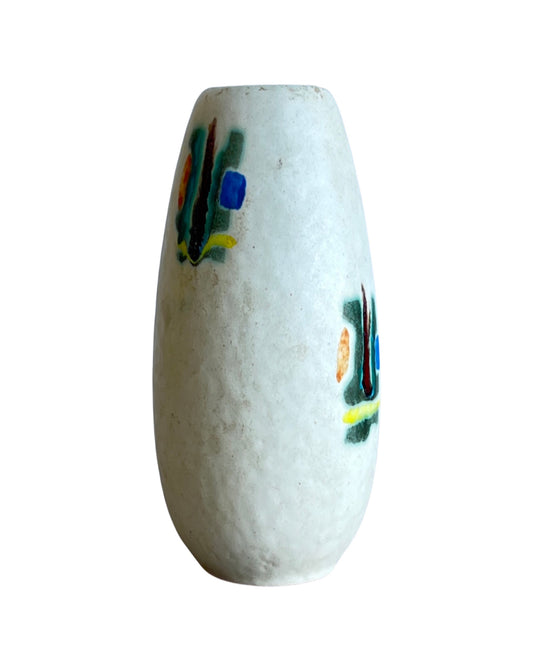 West German White Hand Painted Ceramics, 1960s