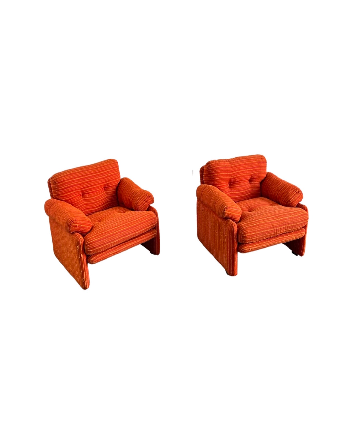 "Coronado" by Tobia Scarpa for C&B Italia, Set of Two Lounge Armchairs, 1970s