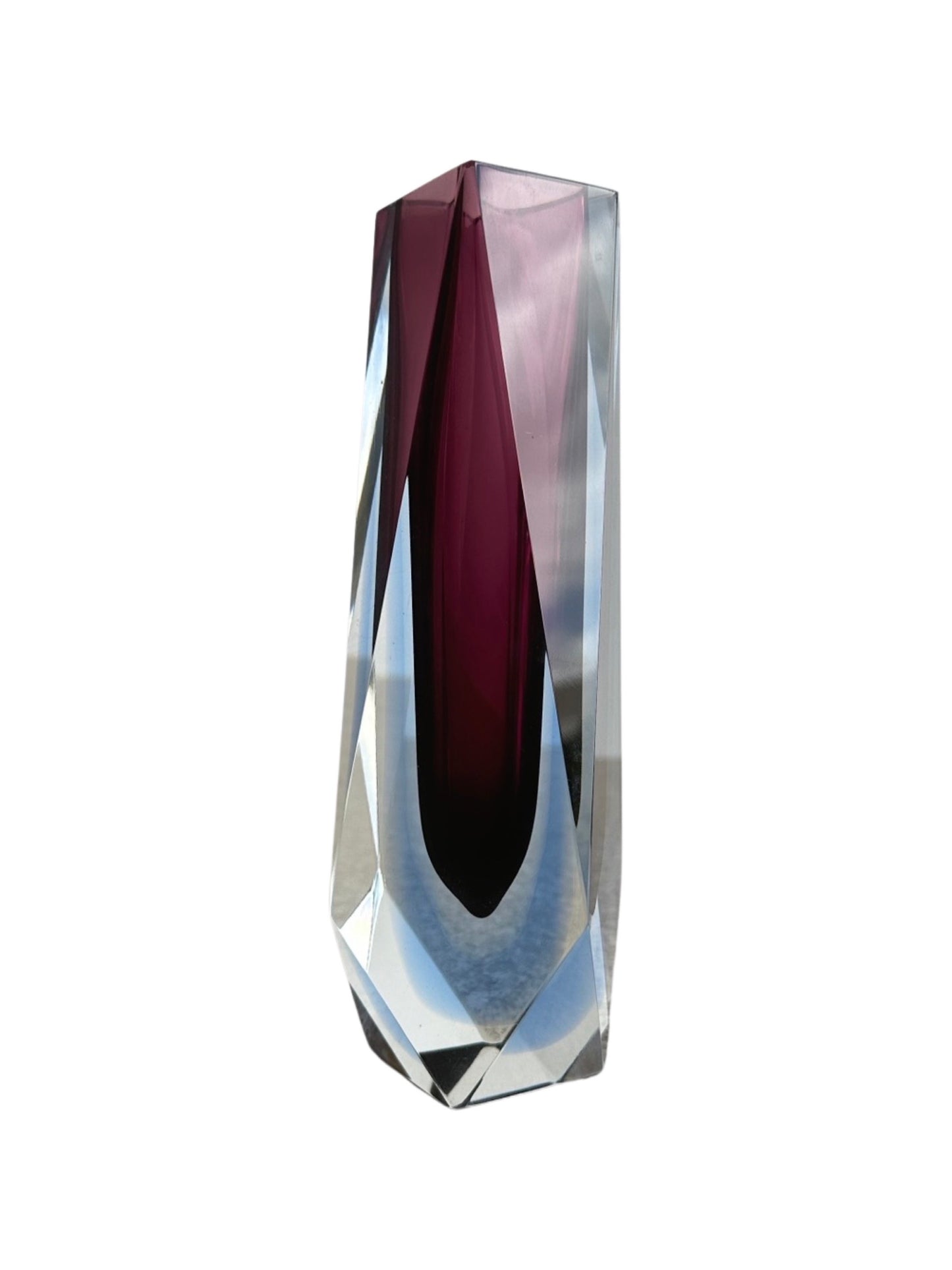 Murano Sommerso Art Glass Vase, 1970s