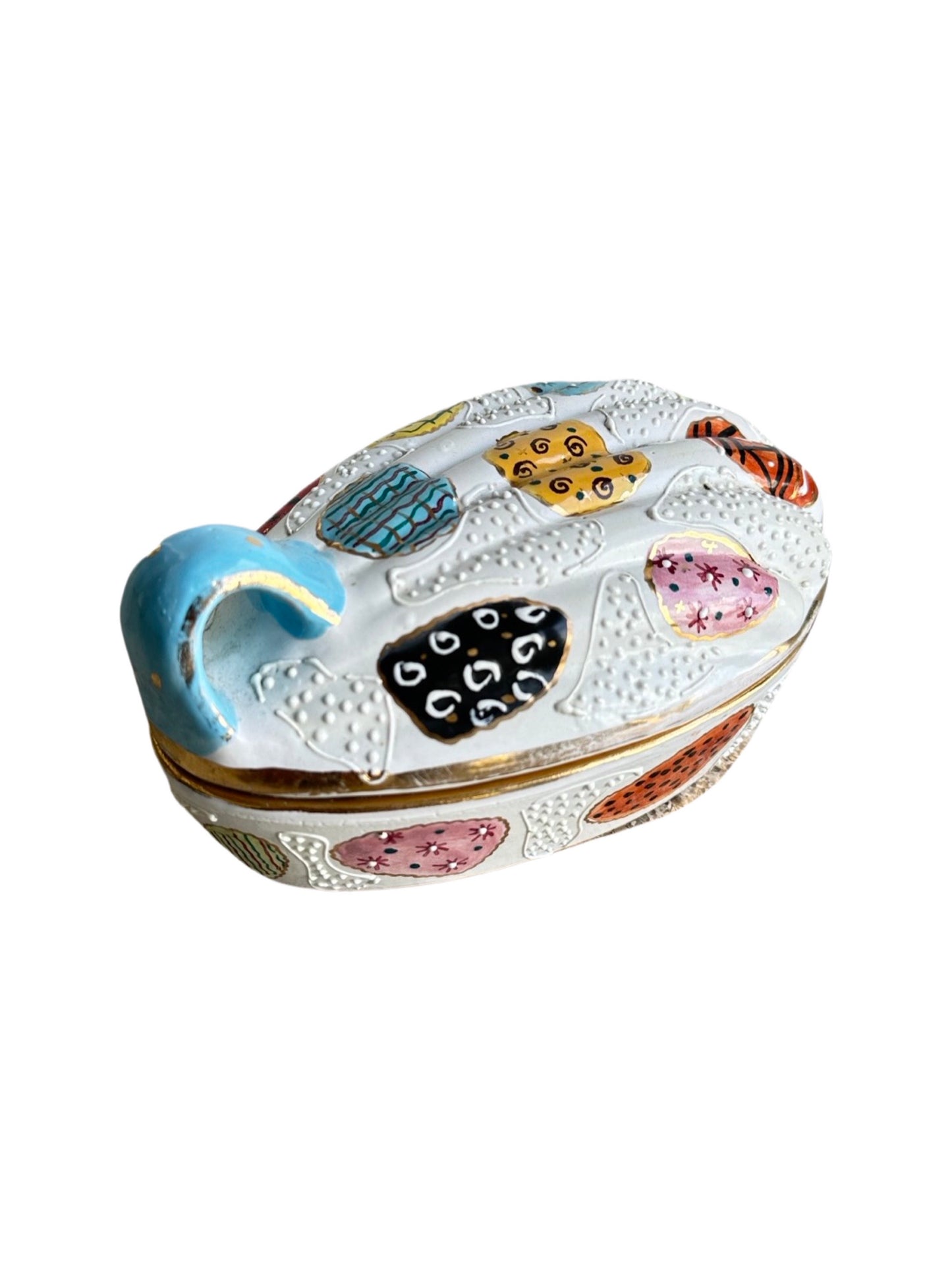Volpi Deruta Italian Hand Made Decorative Ceramic Box, 1960s