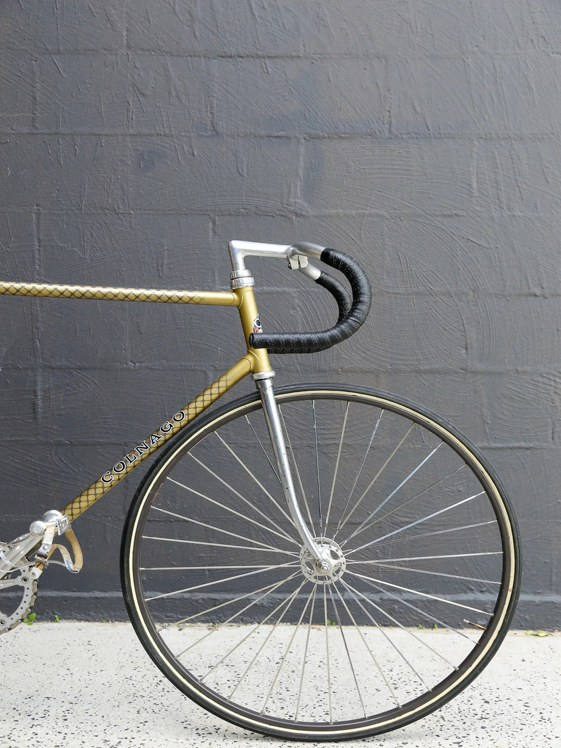 half view of a colnago super pista