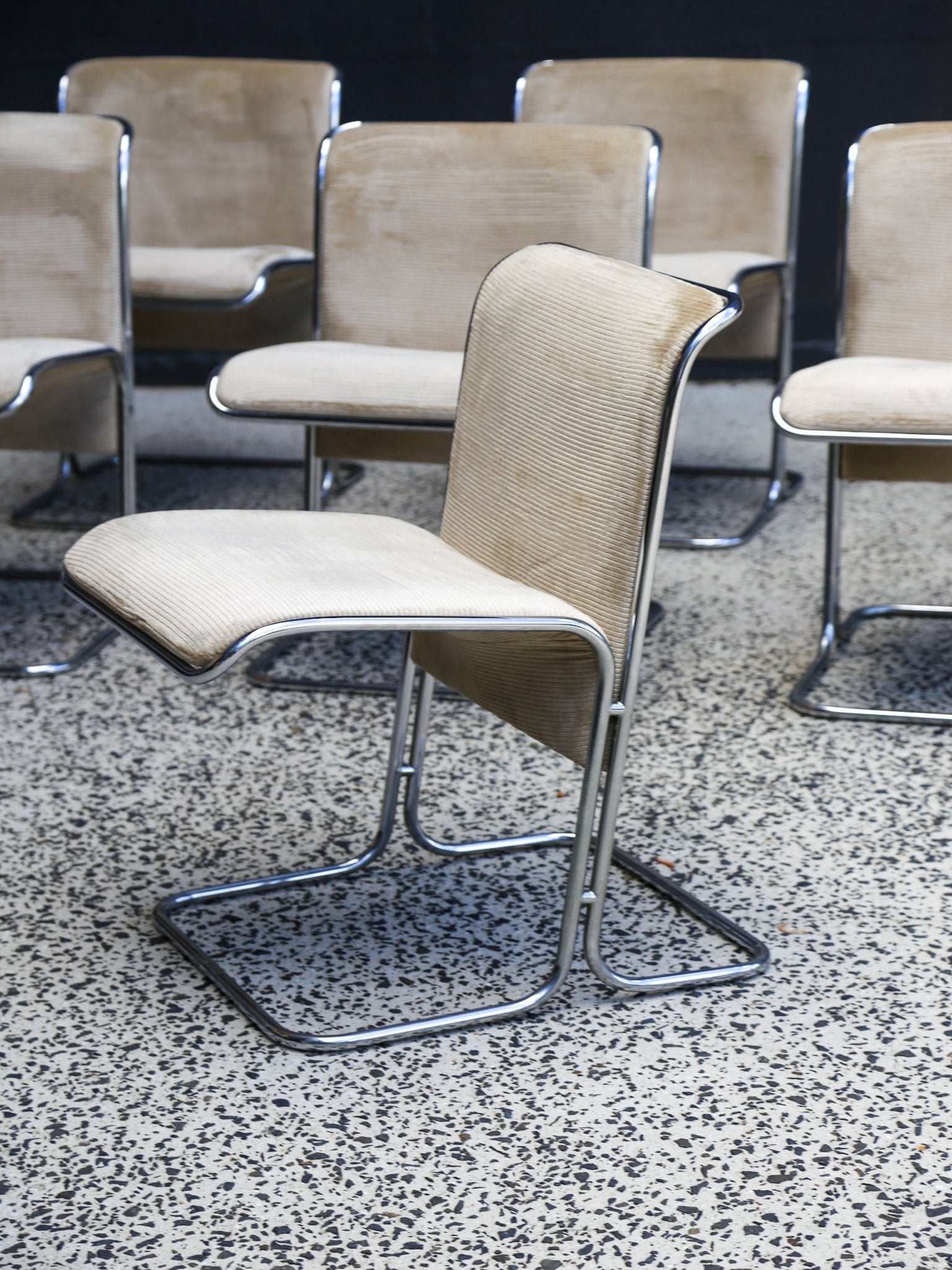 1970s “Calla” Dining Chairs by Antonio Ari Colombo for Arflex - Lumini Collections